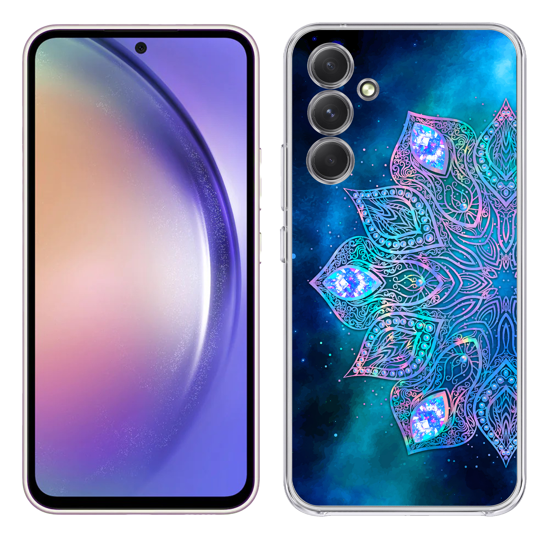 For Samsung Galaxy A (A56,A36,A16,A15,A14),Slim Cover,Nebula Mandala Print,USA - Picture 10 of 28