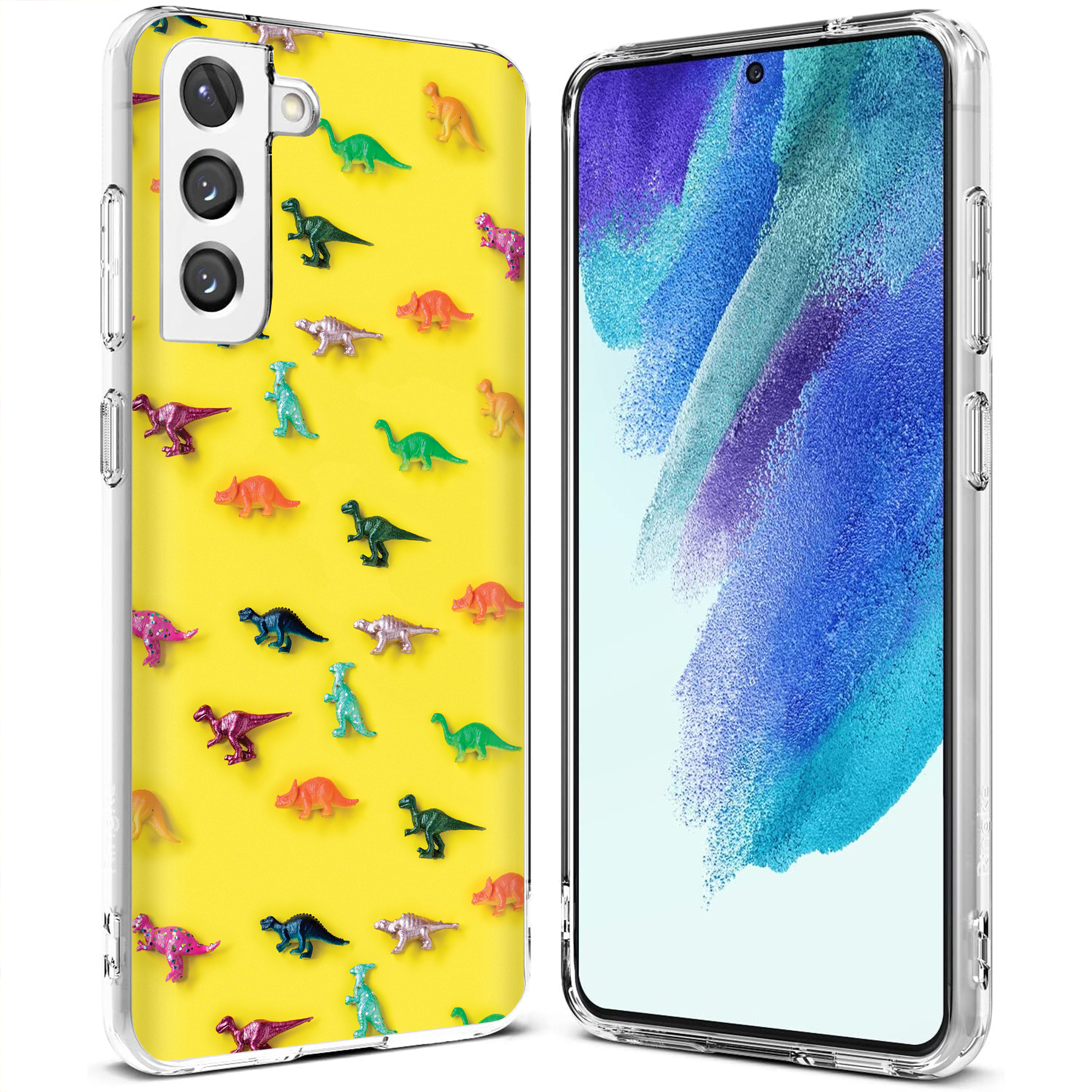 For Samsung Galaxy S (S25,S24,S23,S22,S21),Slim Cover,Dinasour 2 Print,USA - Picture 12 of 26