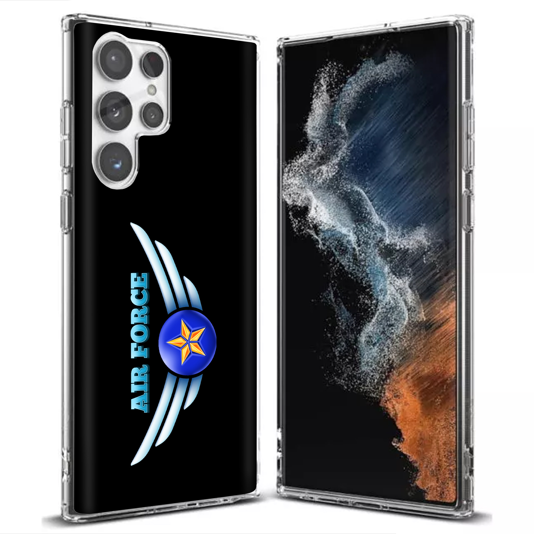 For Samsung Galaxy S (S25,S24,S23,S22,S21),Slim Cover,US Air Force 3 Print,USA - Picture 15 of 26