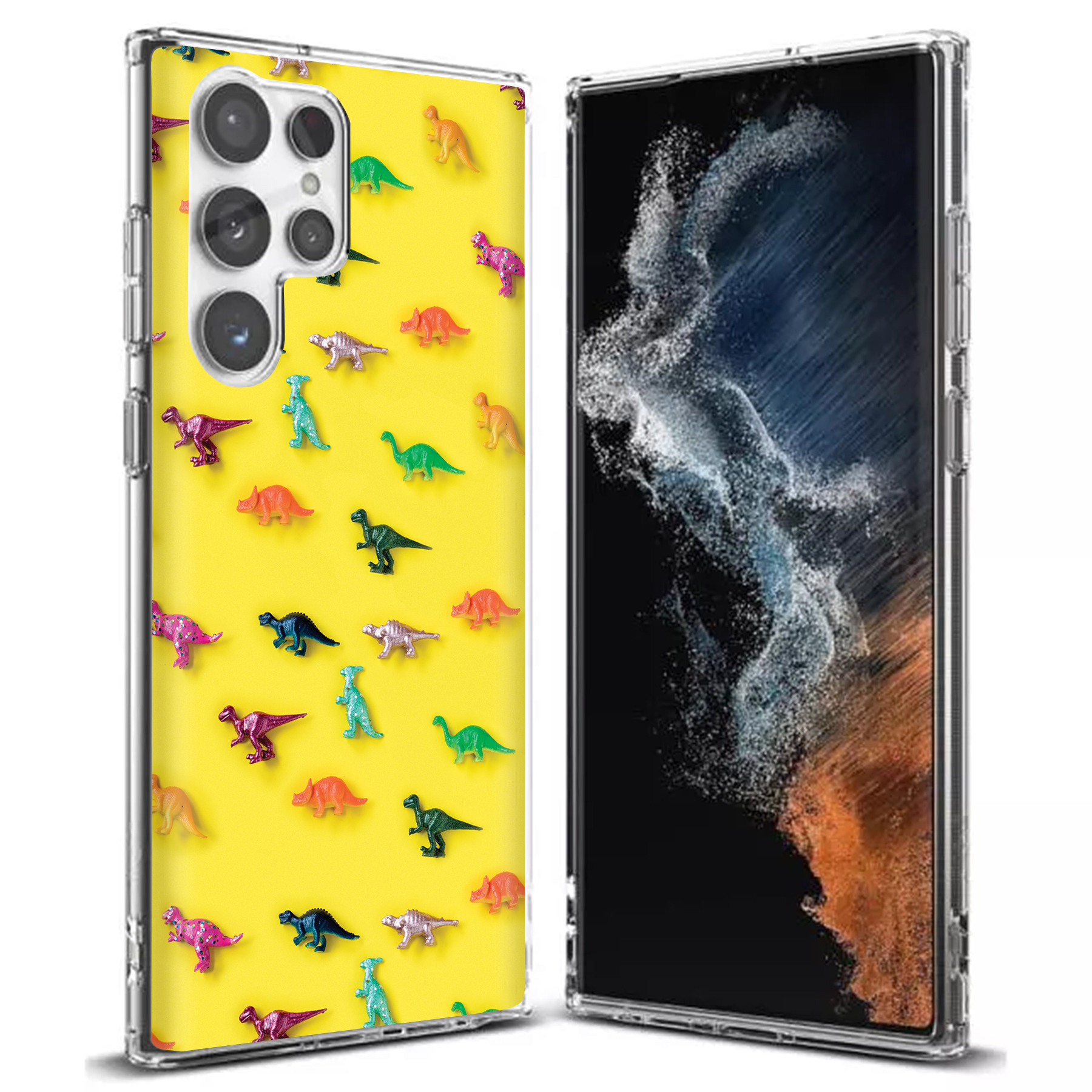 For Samsung Galaxy S (S25,S24,S23,S22,S21),Slim Cover,Dinasour 2 Print,USA - Picture 15 of 26