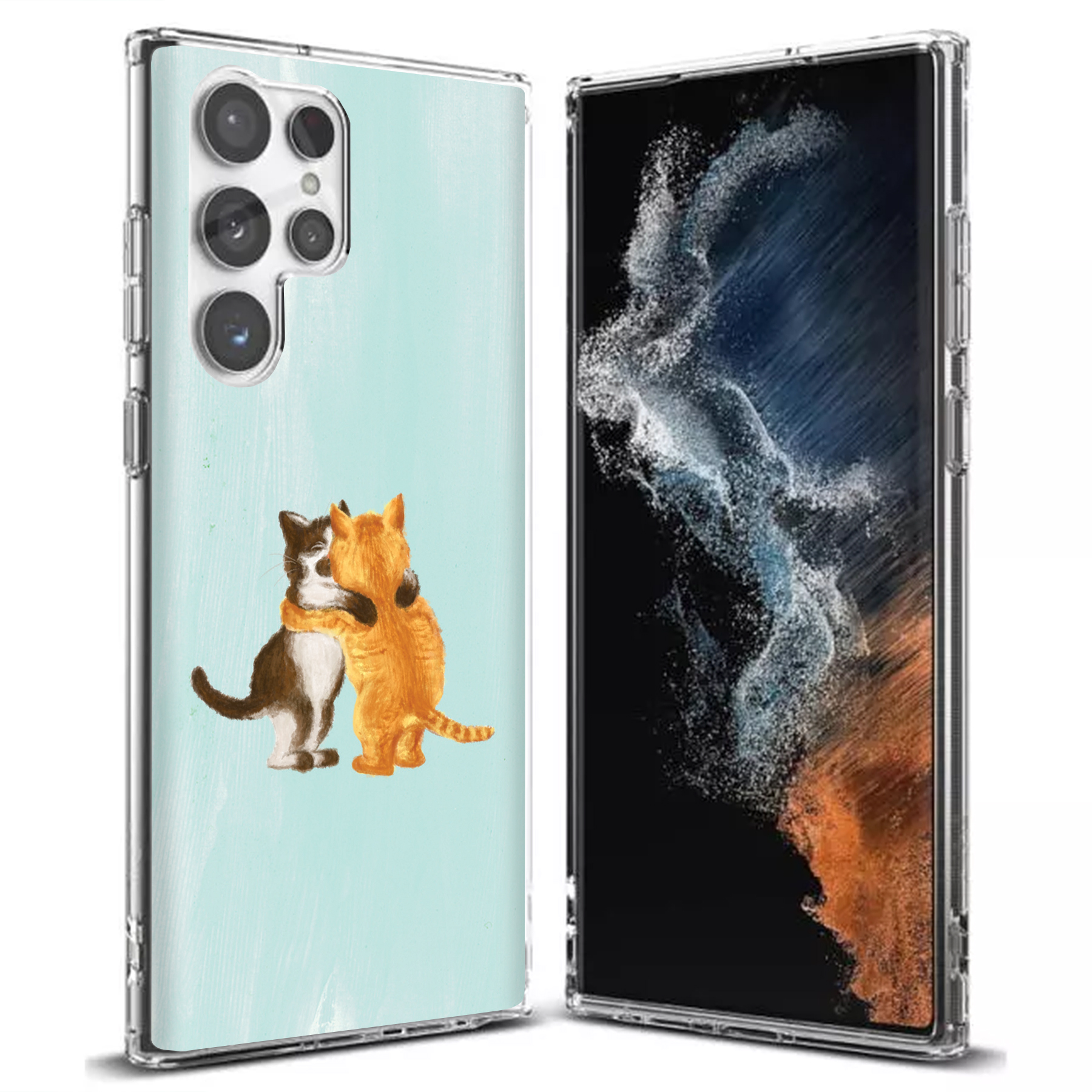 For Samsung Galaxy S (S25,S24,S23,S22,S21),Slim Cover,Meoww Print,USA - Picture 15 of 26