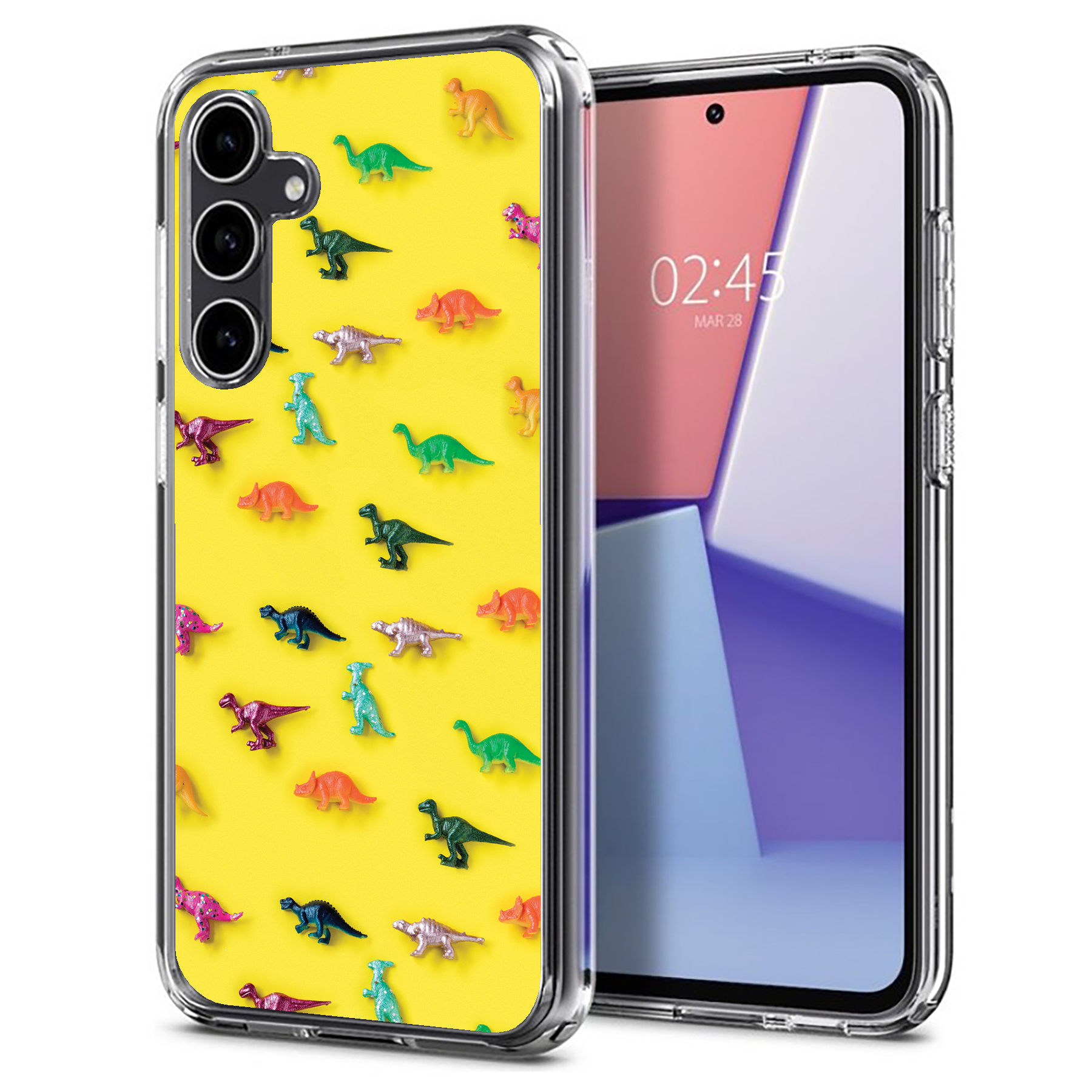 For Samsung Galaxy S (S25,S24,S23,S22,S21),Slim Cover,Dinasour 2 Print,USA - Picture 19 of 26