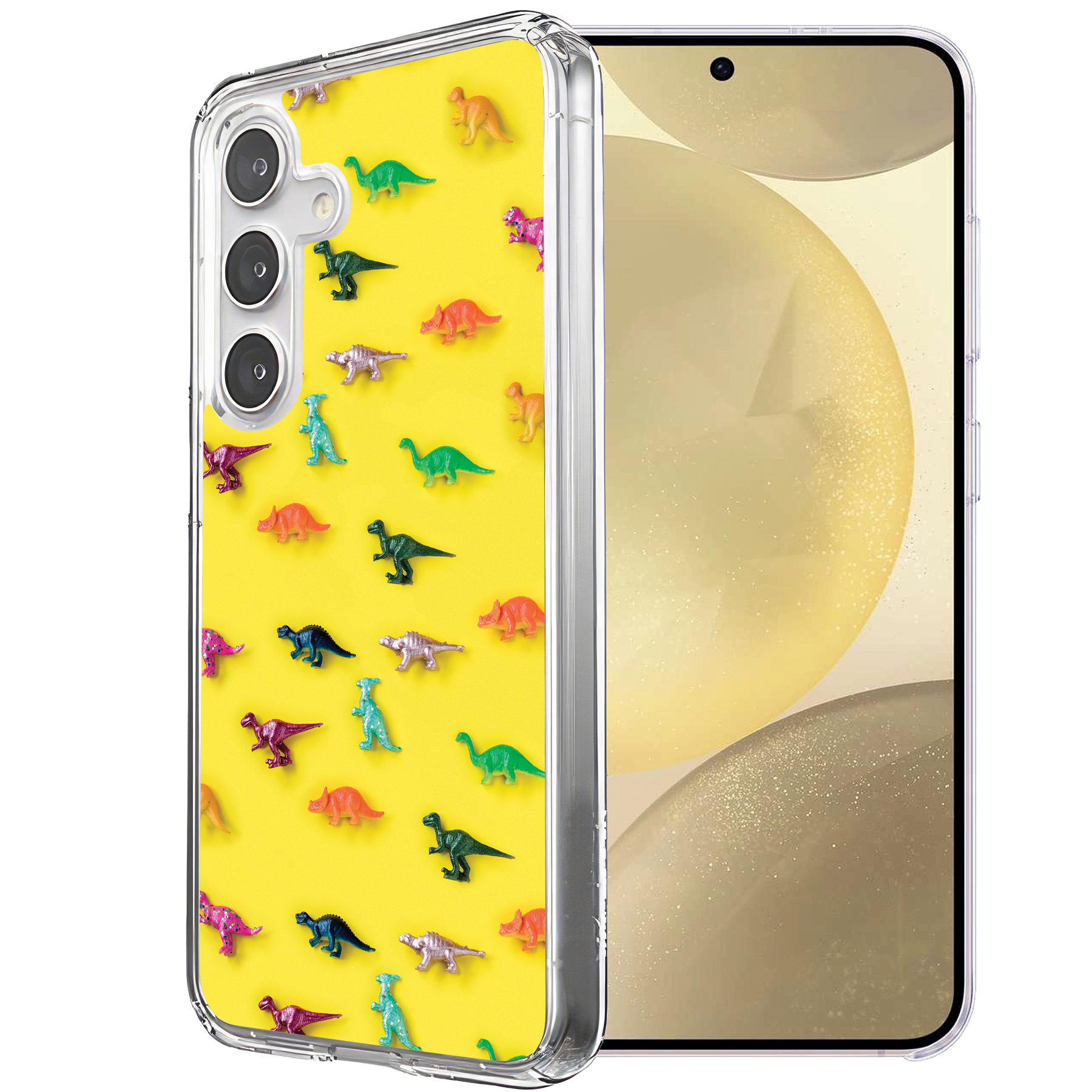 For Samsung Galaxy S (S25,S24,S23,S22,S21),Slim Cover,Dinasour 2 Print,USA - Picture 20 of 26