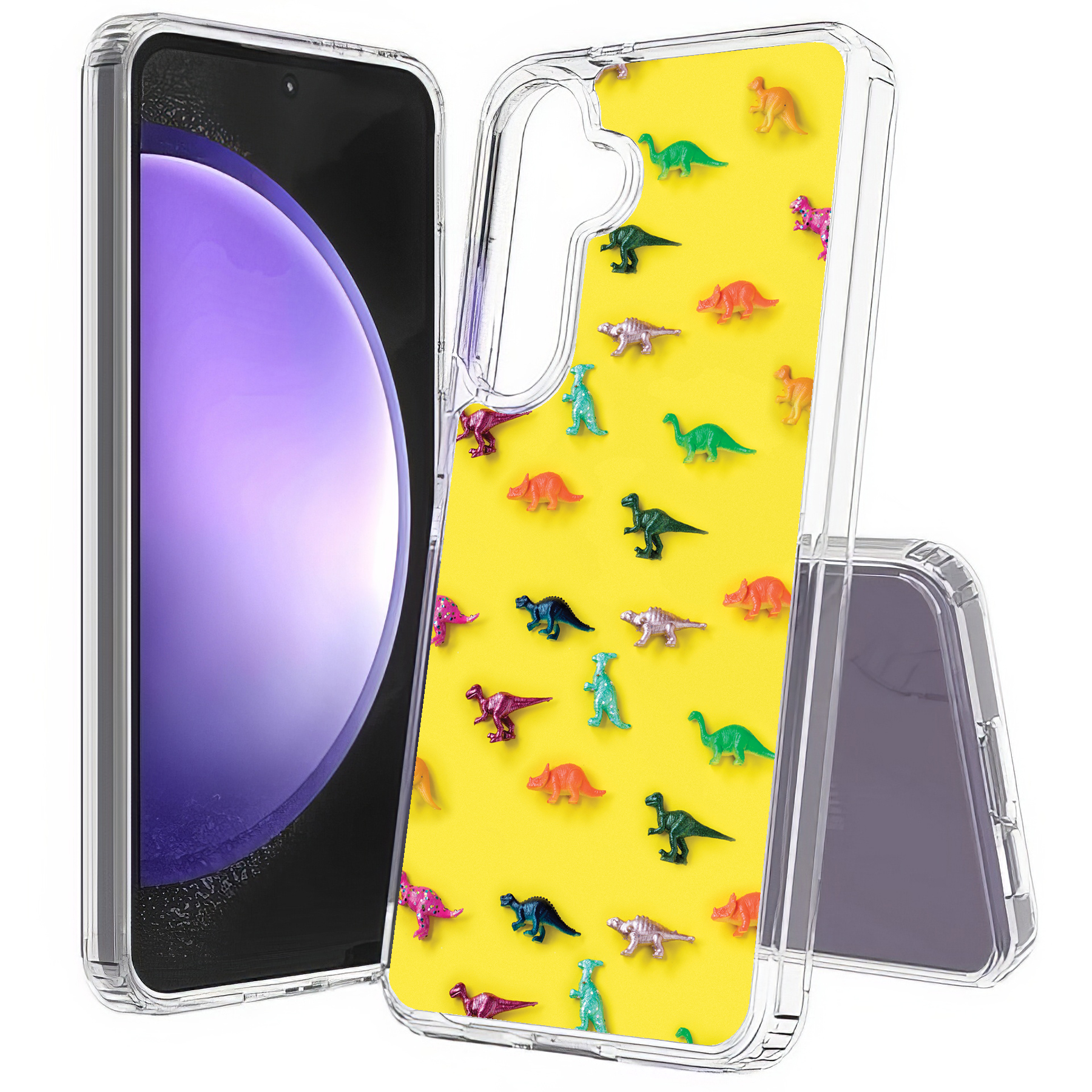 For Samsung Galaxy S (S25,S24,S23,S22,S21),Slim Cover,Dinasour 2 Print,USA - Picture 23 of 26