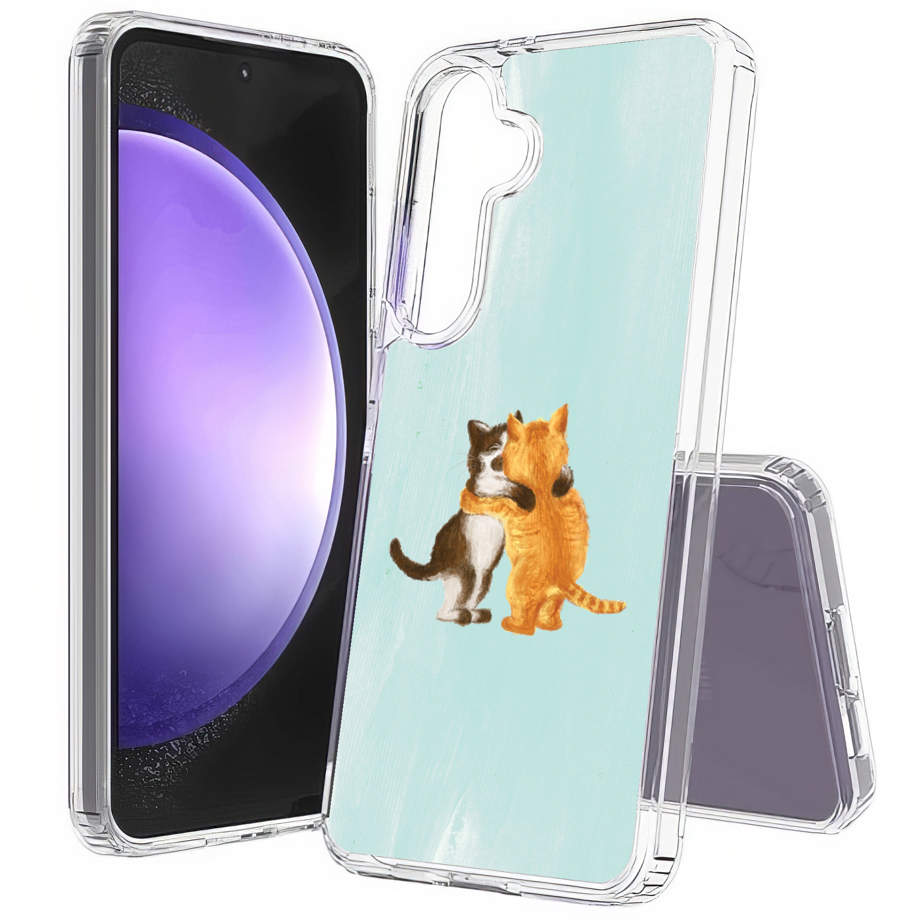 For Samsung Galaxy S (S25,S24,S23,S22,S21),Slim Cover,Meoww Print,USA - Picture 23 of 26