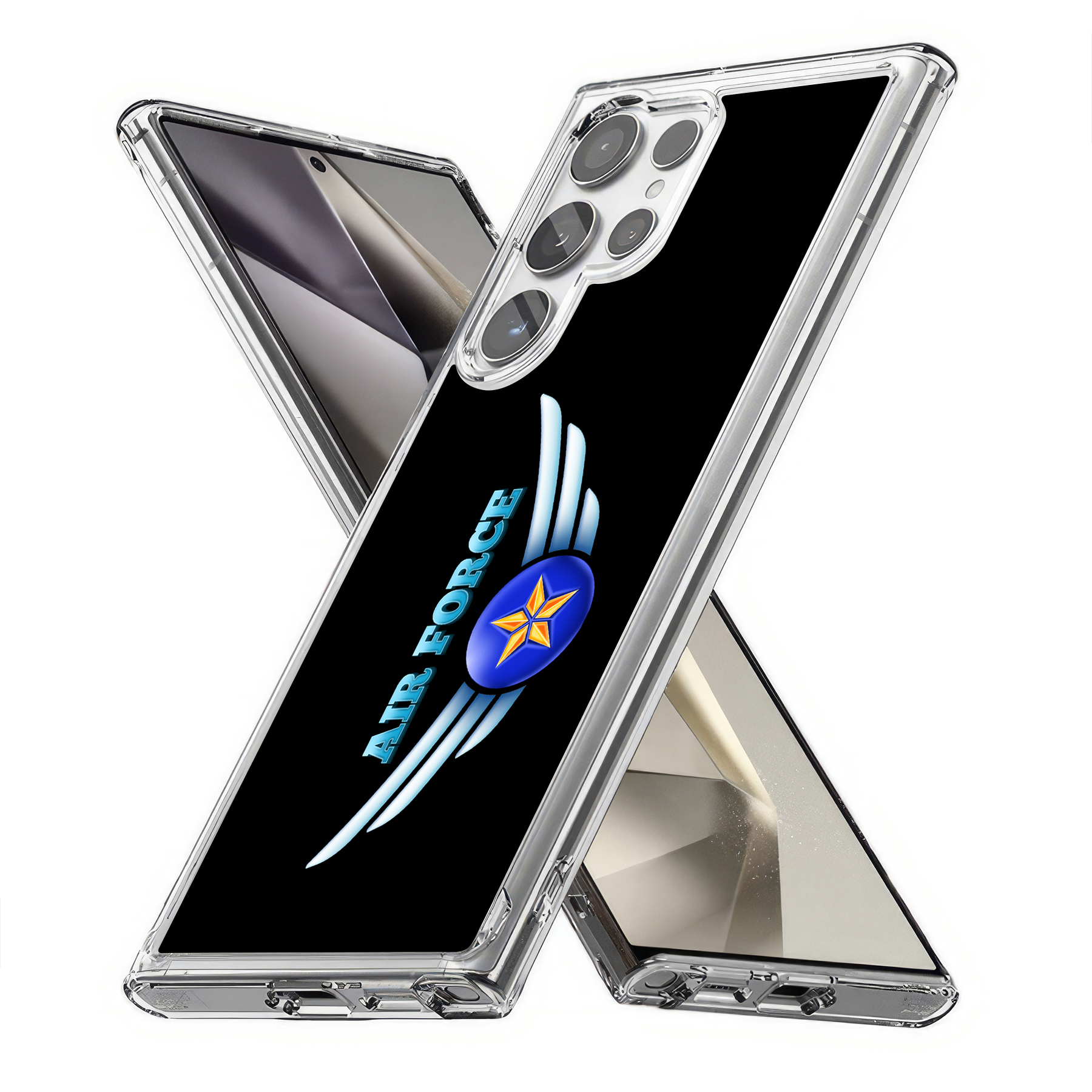 For Samsung Galaxy S (S25,S24,S23,S22,S21),Slim Cover,US Air Force 3 Print,USA - Picture 22 of 26