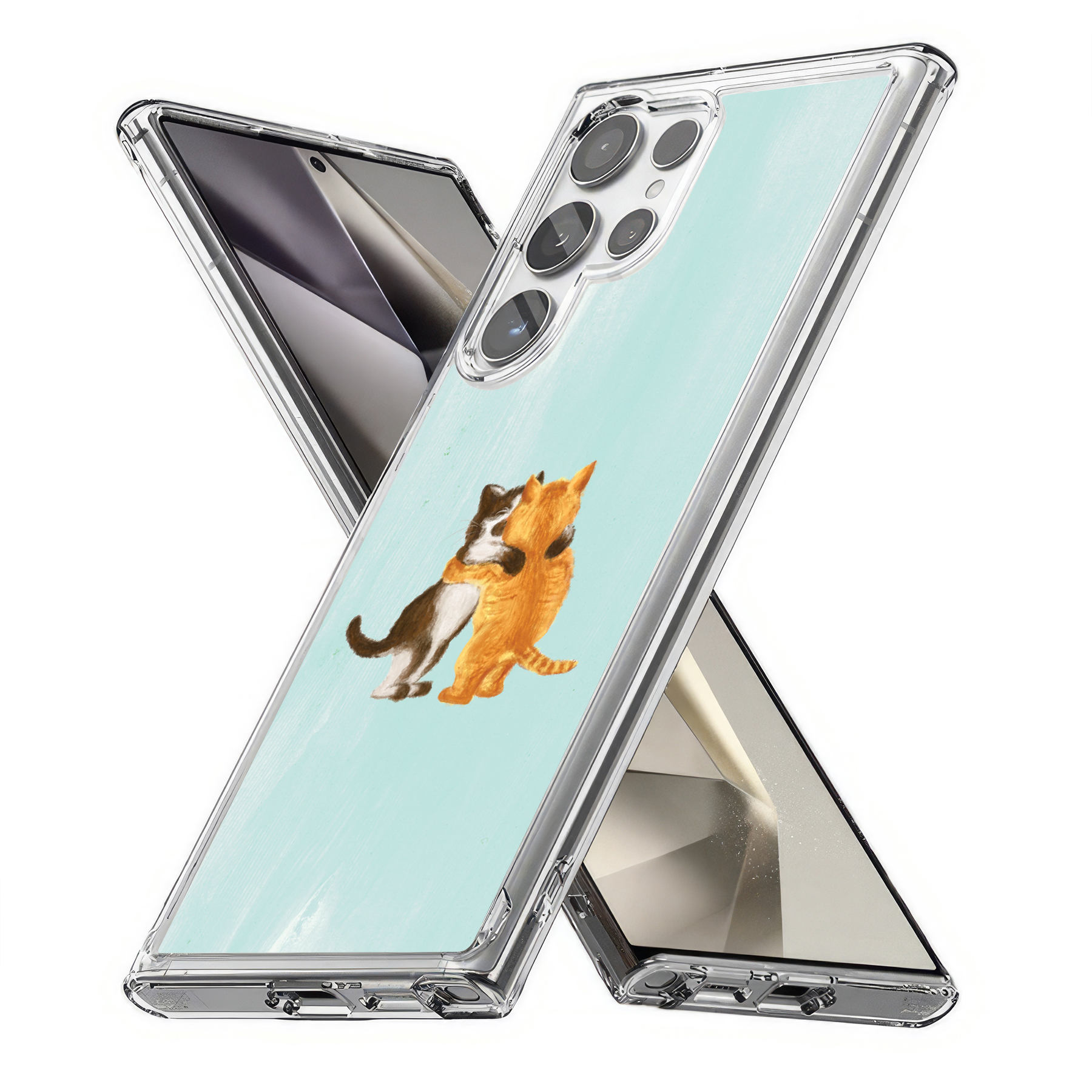 For Samsung Galaxy S (S25,S24,S23,S22,S21),Slim Cover,Meoww Print,USA - Picture 22 of 26