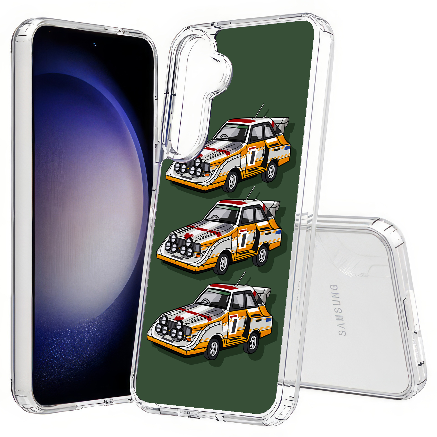 For Samsung Galaxy S (S25,S24,S23,S22,S21),Slim Cover,Audi Quattro Print,USA - Picture 24 of 26