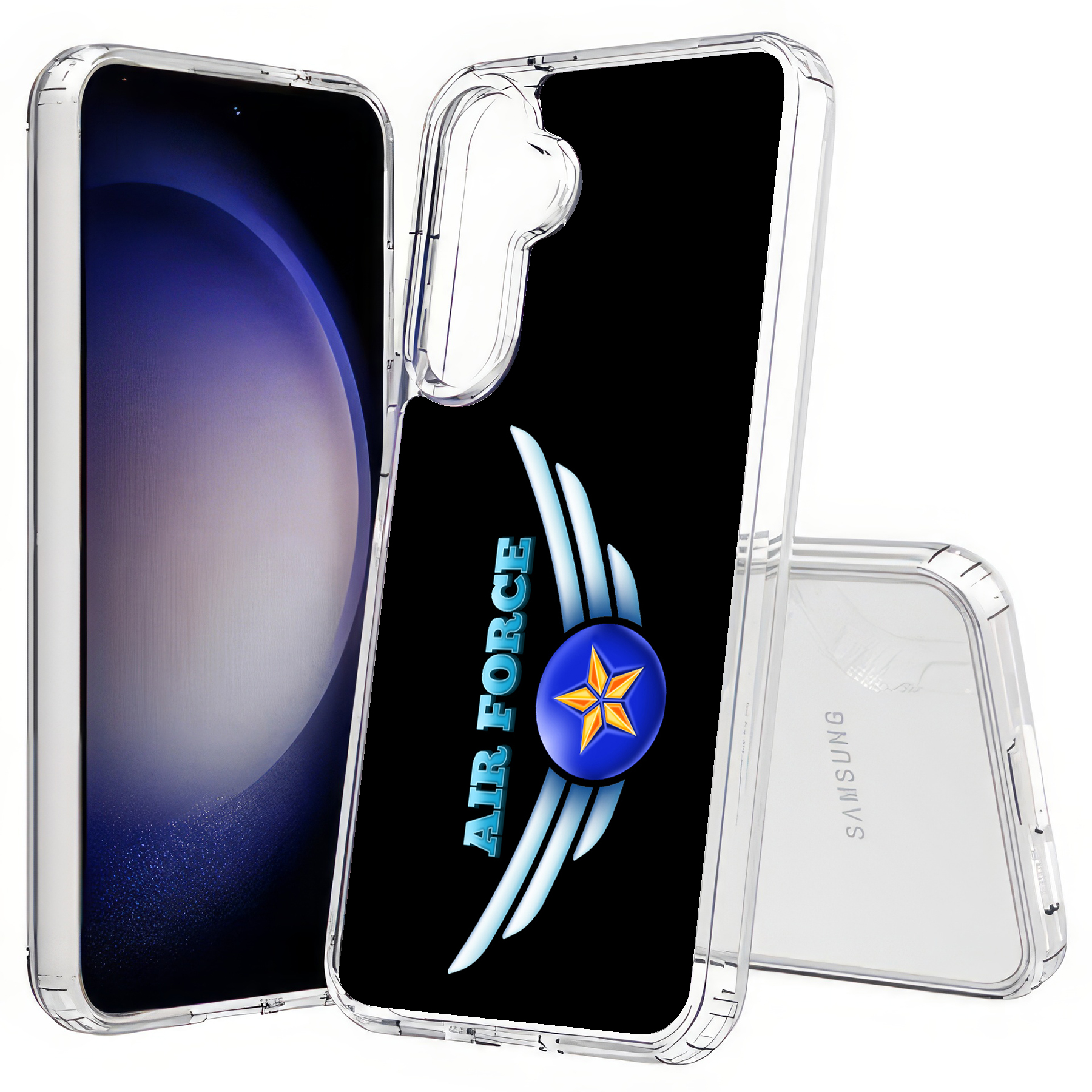 For Samsung Galaxy S (S25,S24,S23,S22,S21),Slim Cover,US Air Force 3 Print,USA - Picture 24 of 26