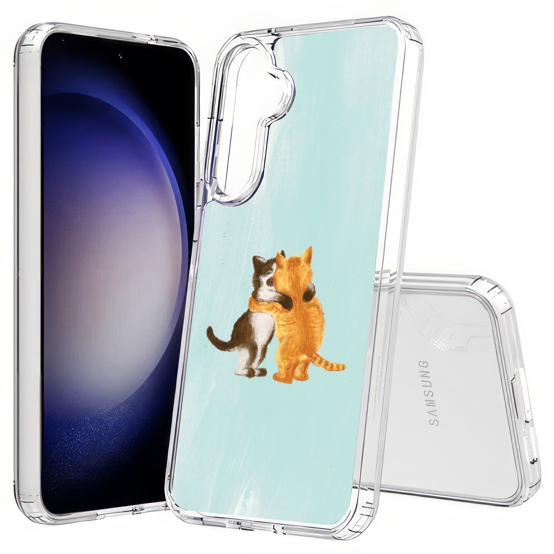 For Samsung Galaxy S (S25,S24,S23,S22,S21),Slim Cover,Meoww Print,USA - Picture 24 of 26
