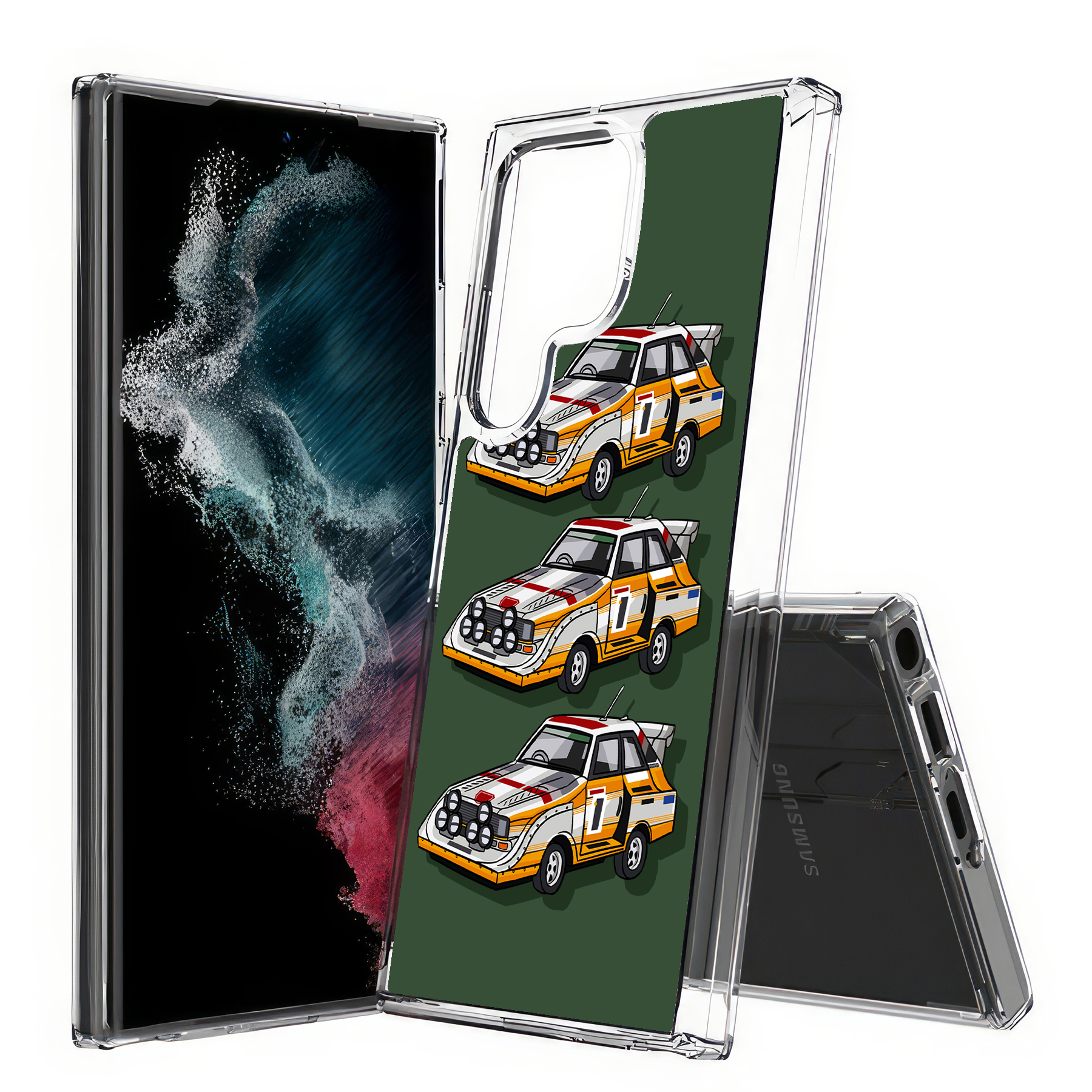For Samsung Galaxy S (S25,S24,S23,S22,S21),Slim Cover,Audi Quattro Print,USA - Picture 26 of 26