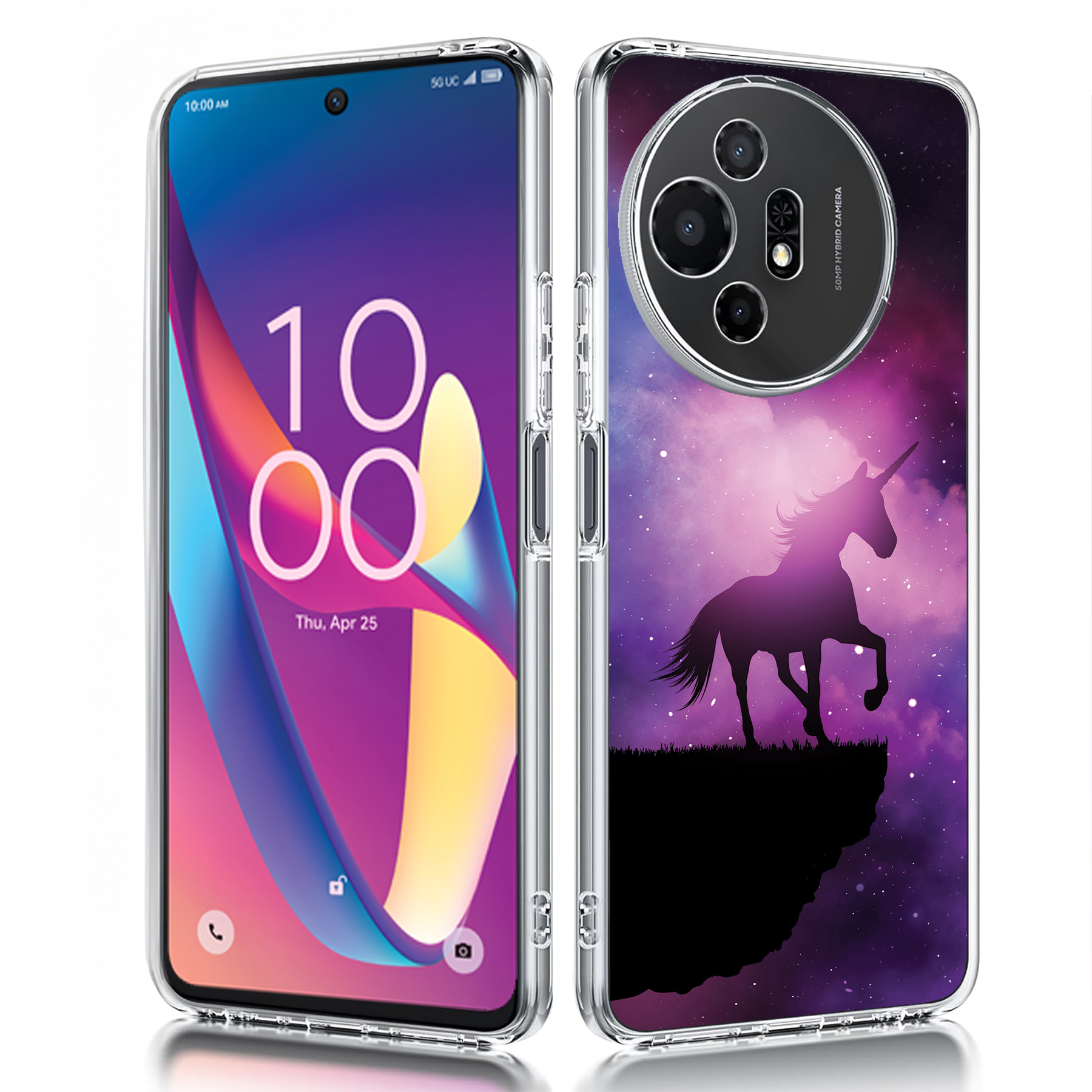 For TCL (REVVL 6 PRO,50XL,ION Z,30,XE,V+),Slim Cover,Unicorn Galaxy Print,USA - Picture 10 of 16