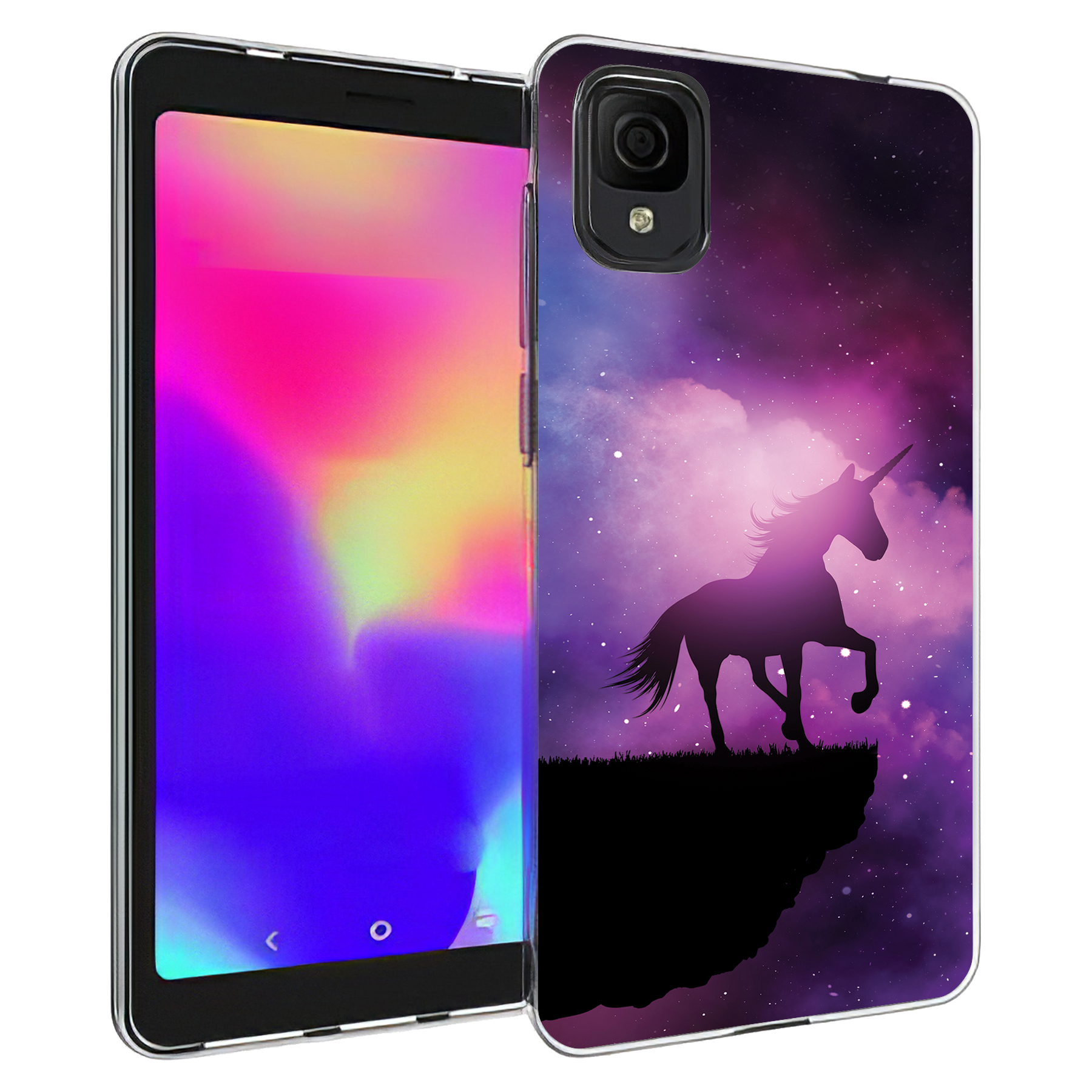 For TCL (REVVL 6 PRO,50XL,ION Z,30,XE,V+),Slim Cover,Unicorn Galaxy Print,USA - Picture 11 of 16