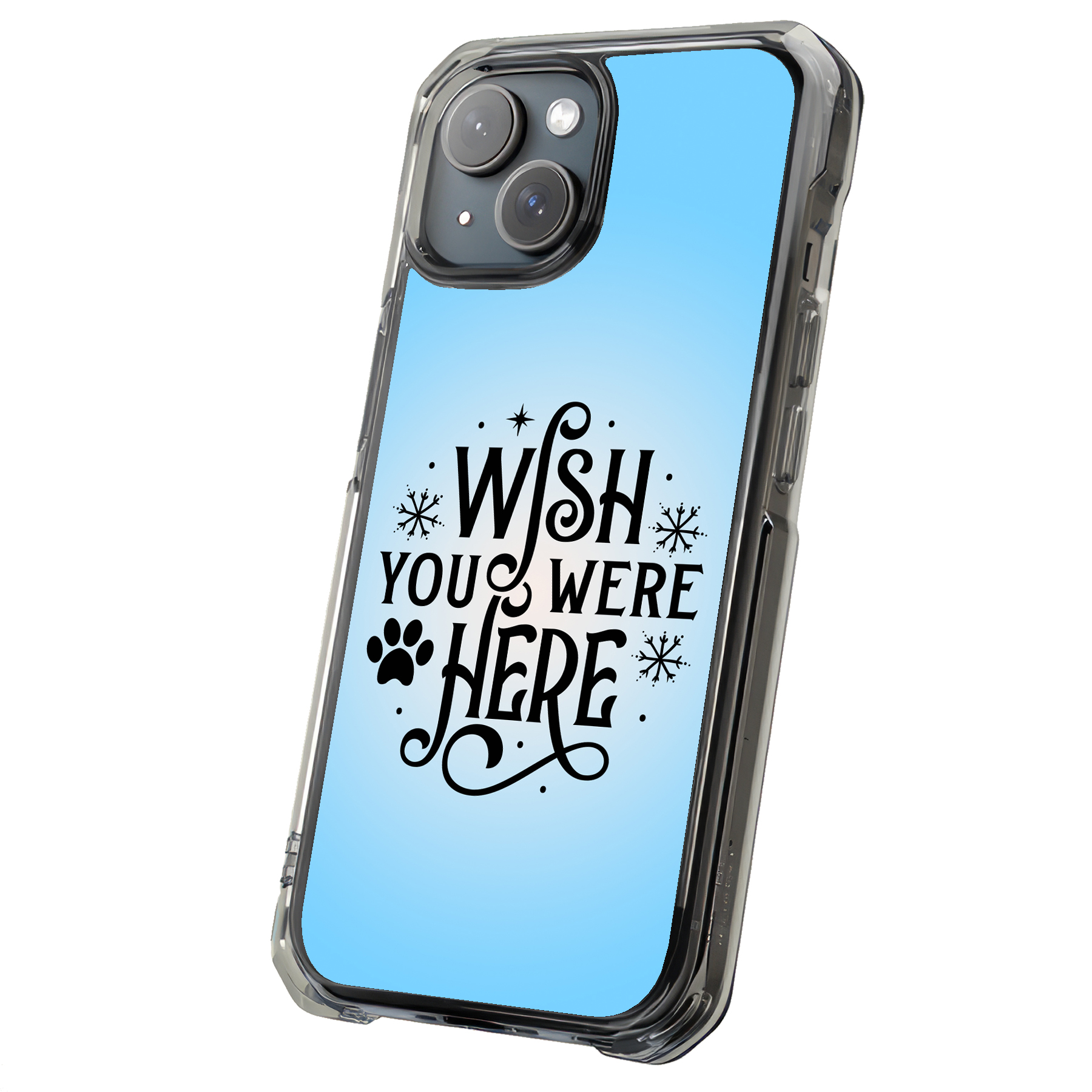 Custodia resistente per Apple iPhone (17,16,15,14,13,12,11,X,8), stampa Wish Were Here - Foto 8 di 10