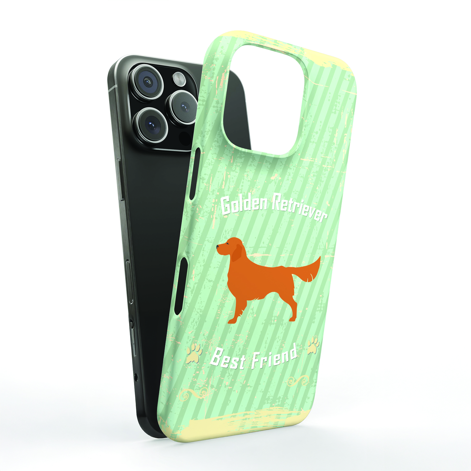 Custodia di design per Apple iPhone (16,15,14,13,12,11,X,8,7), stampa cane Retriever - Foto 7 di 8