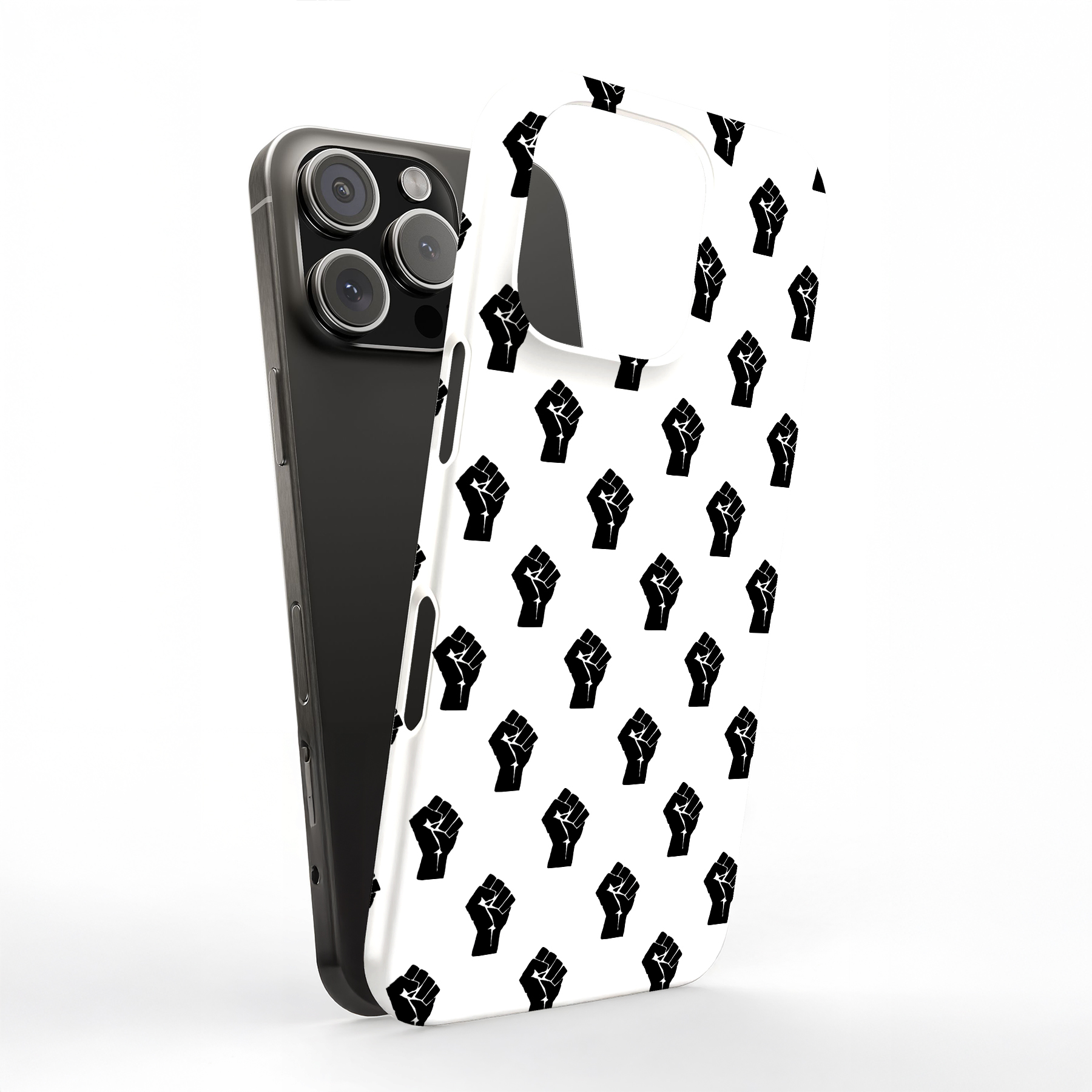 Custodia resistente per Apple iPhone (17,16,15,14,13,12,11,X,8), nero stampa viva - Foto 9 di 10