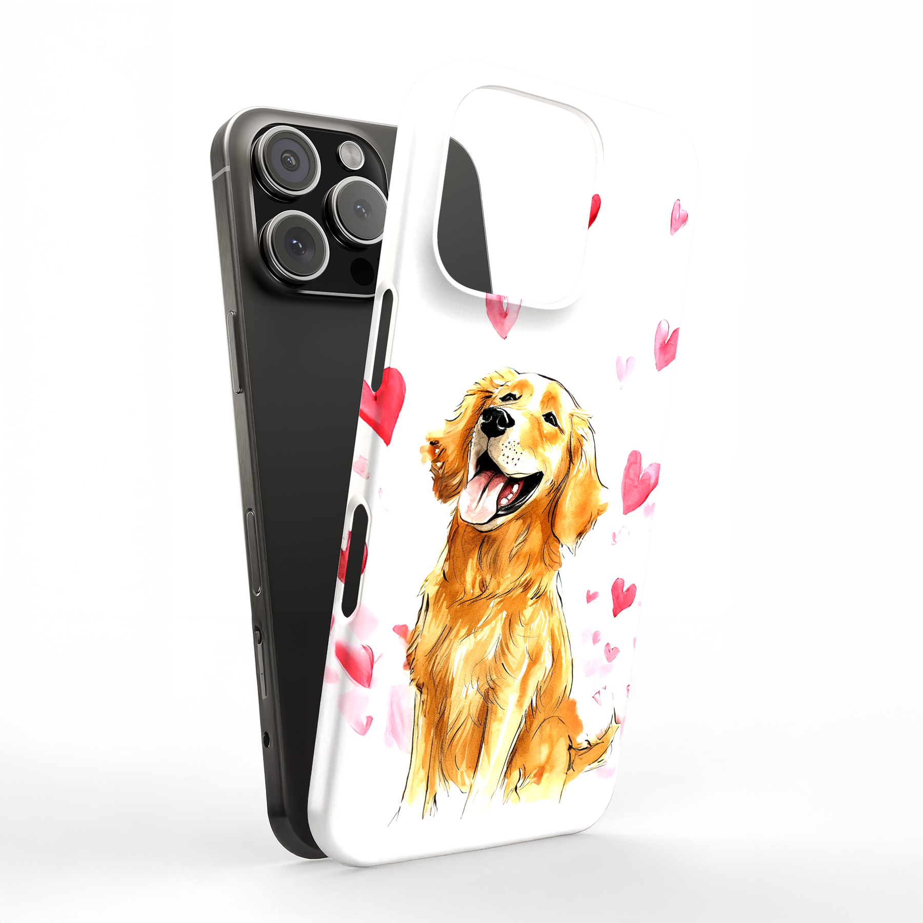 Tough Case For Apple iPhone (17,16,15,14,13,12,11,X,8),Golden Retriever Print