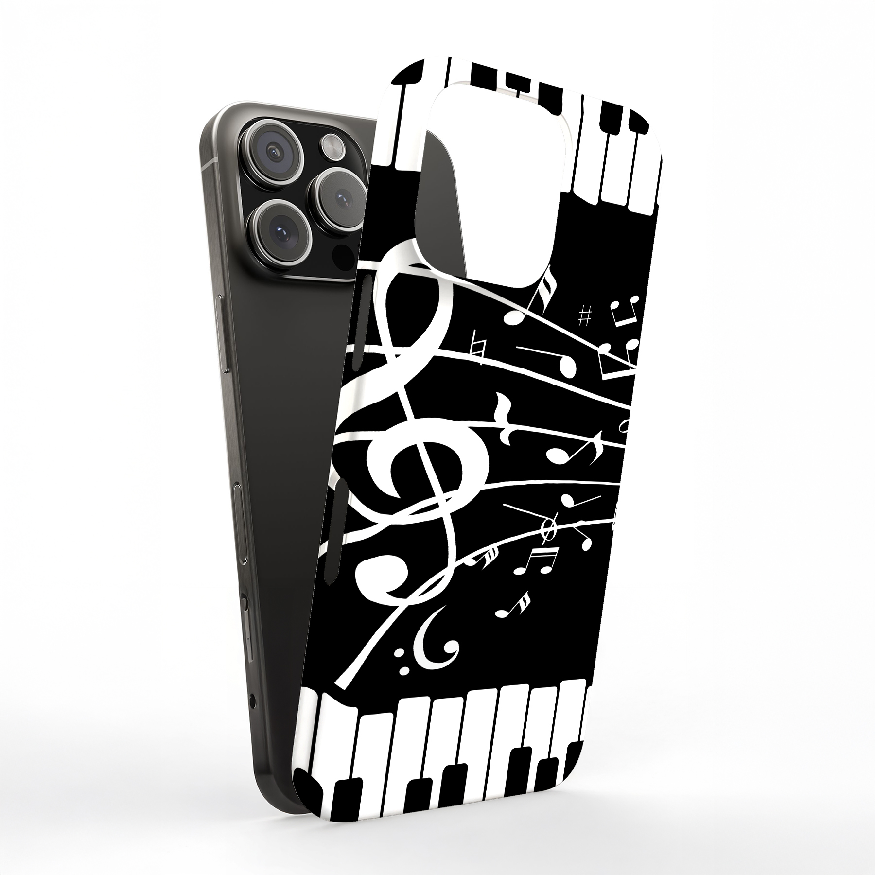 Tough Case For Apple iPhone (17,16,15,14,13,12,11,X,8),Musical Piano Print