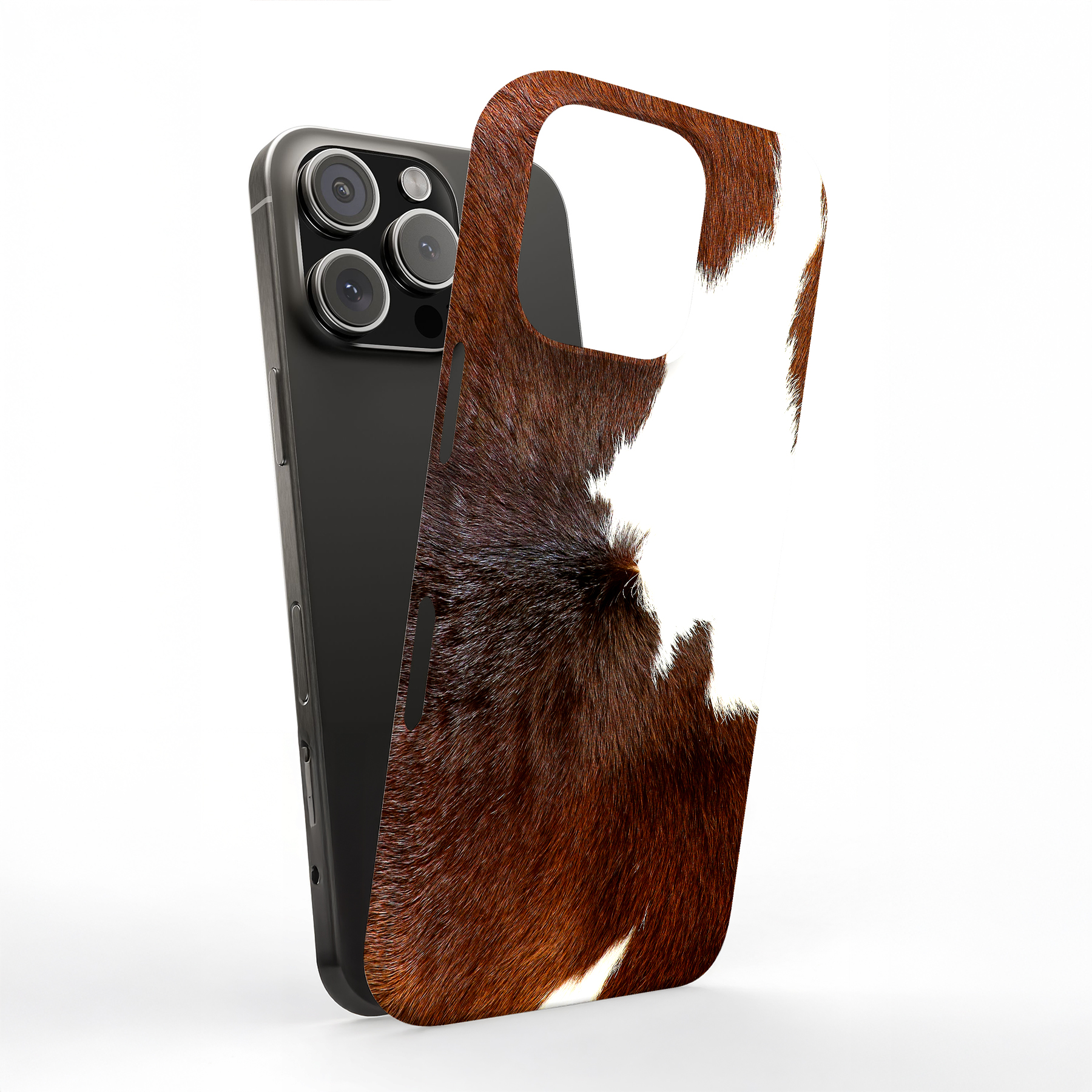 Tough Cases For Apple iPhone (17,16,15,14,13,12,11,X,8),Dairy Cow Fur Print