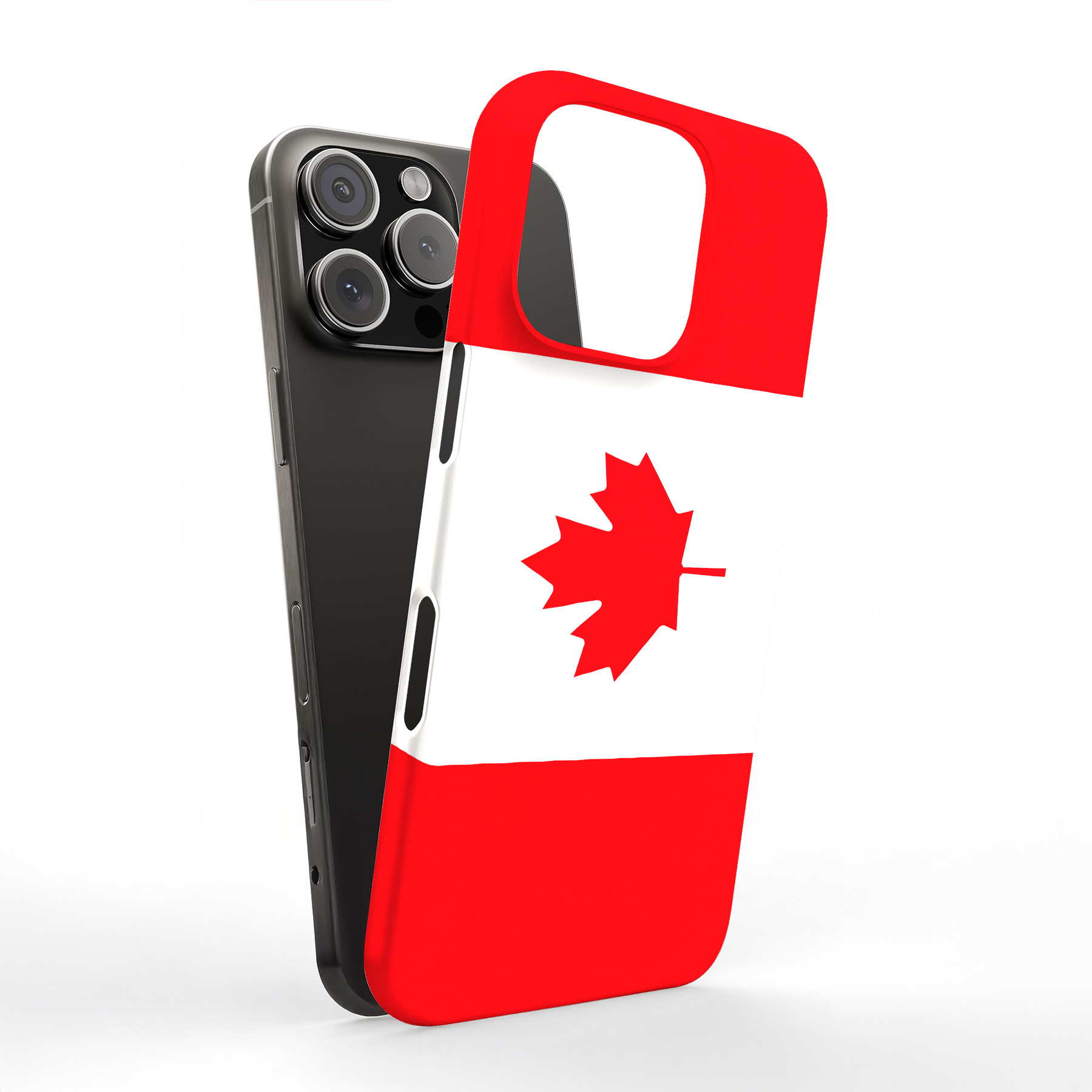 Tough Case For Apple iPhone (17,16,15,14,13,12,11,X,8),Flag Canada Print
