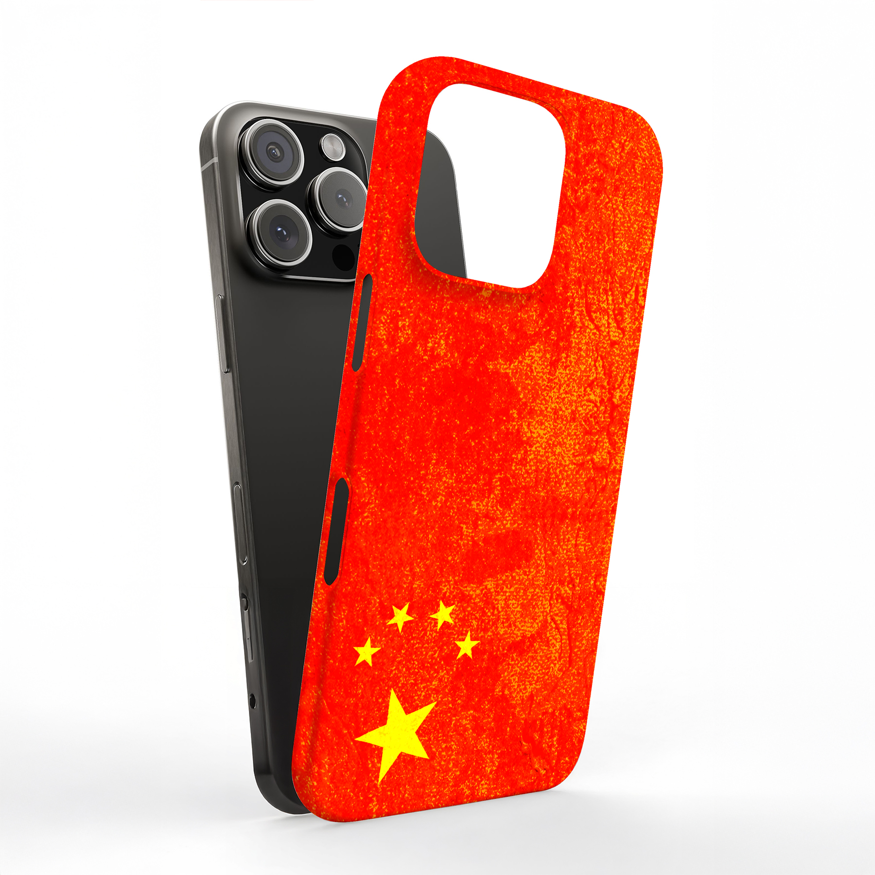 Tough Case For Apple iPhone (17,16,15,14,13,12,11,X,8),Old Flag China Print