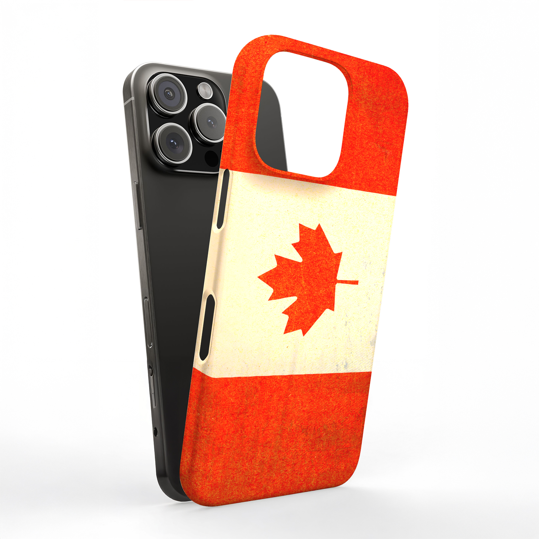 Tough Case For Apple iPhone (17,16,15,14,13,12,11,X,8),Old Flag Canada Print