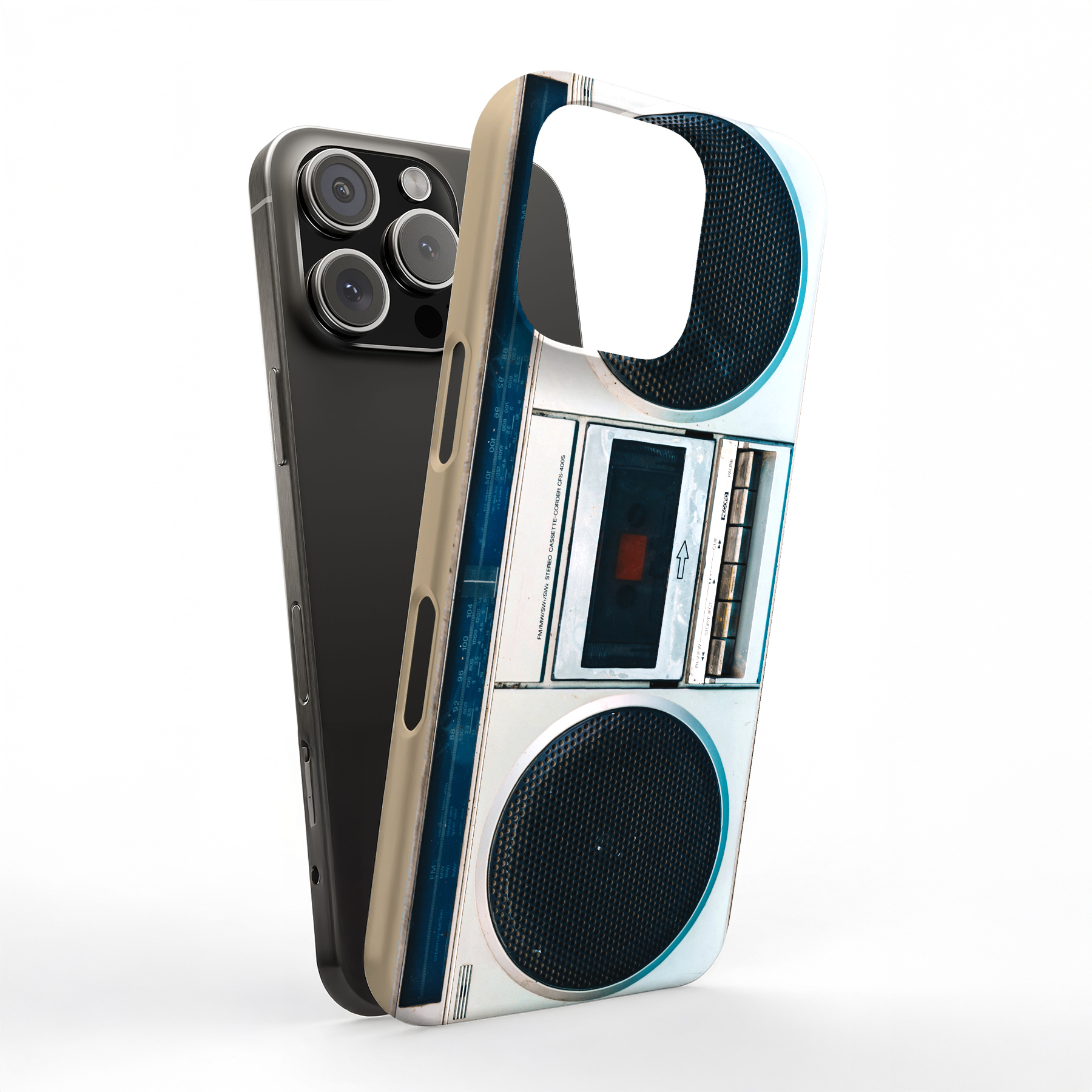 Tough Cases For Apple iPhone (17,16,15,14,13,12,11,X,8),Old Radio Print