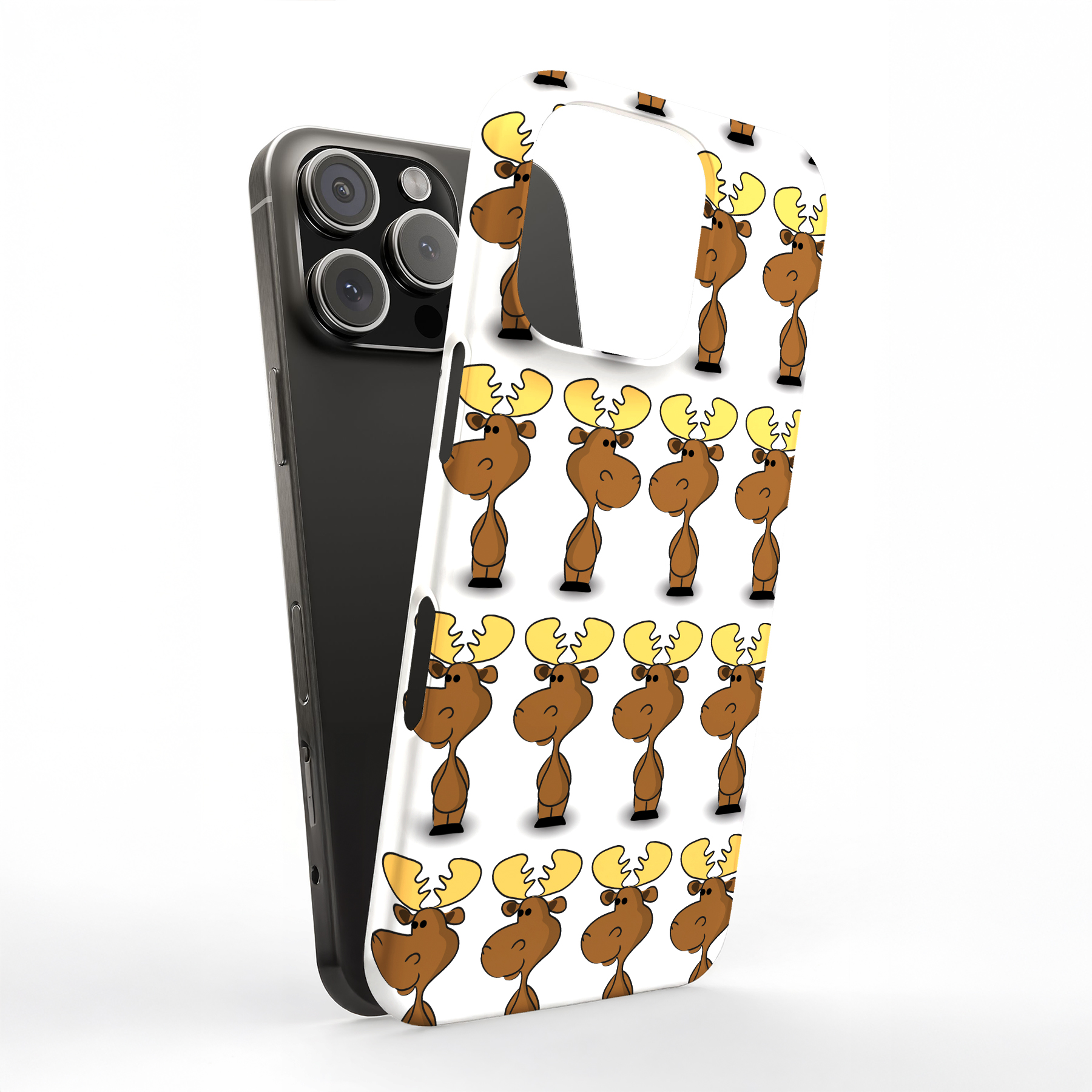 Tough Cases For Apple iPhone (17,16,15,14,13,12,11,X,8),Moose One Print