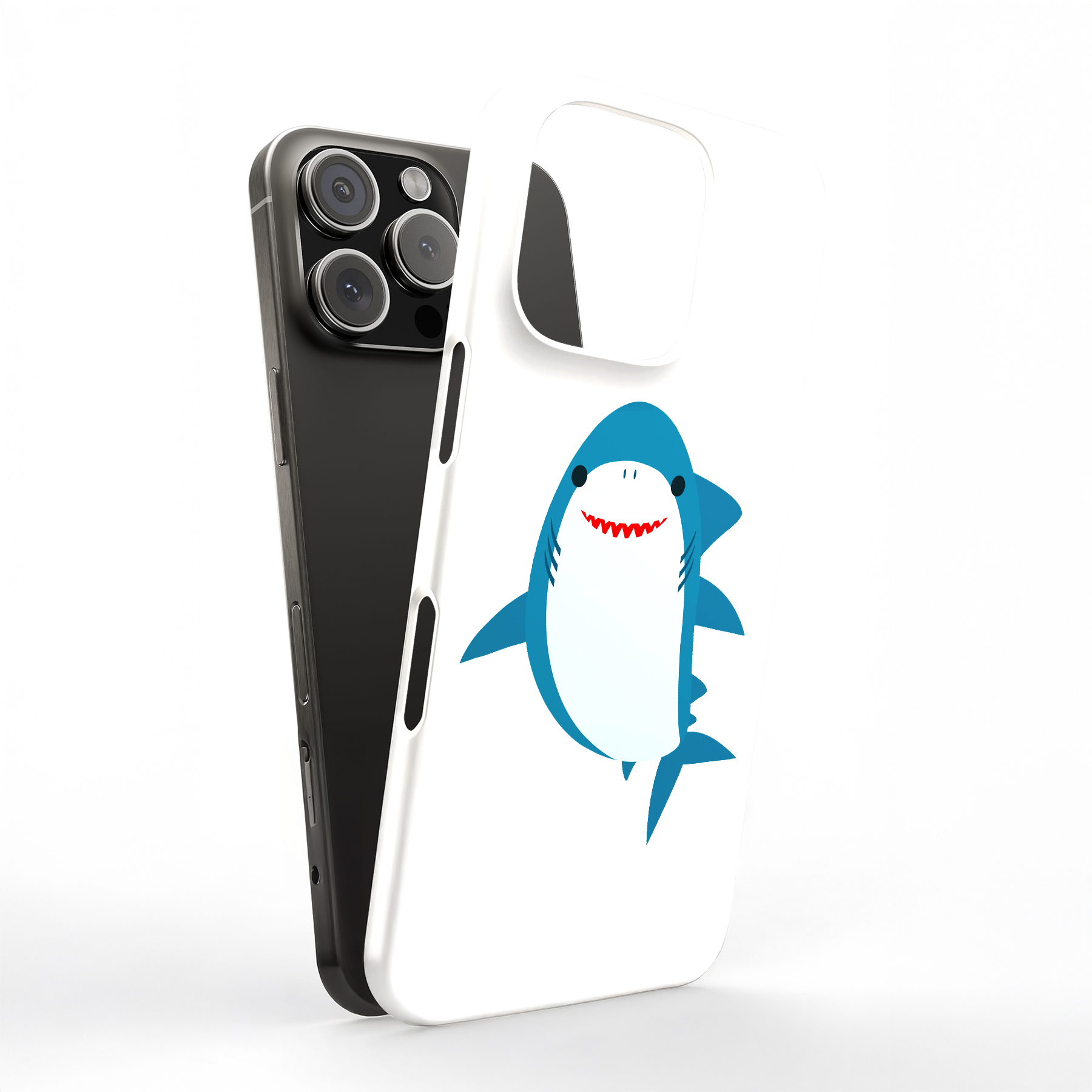 Designer Hülle für Apple iPhone (16,15,14,13,12,11,X,8,7), süßes Baby Hai Print - Bild 7 von 8