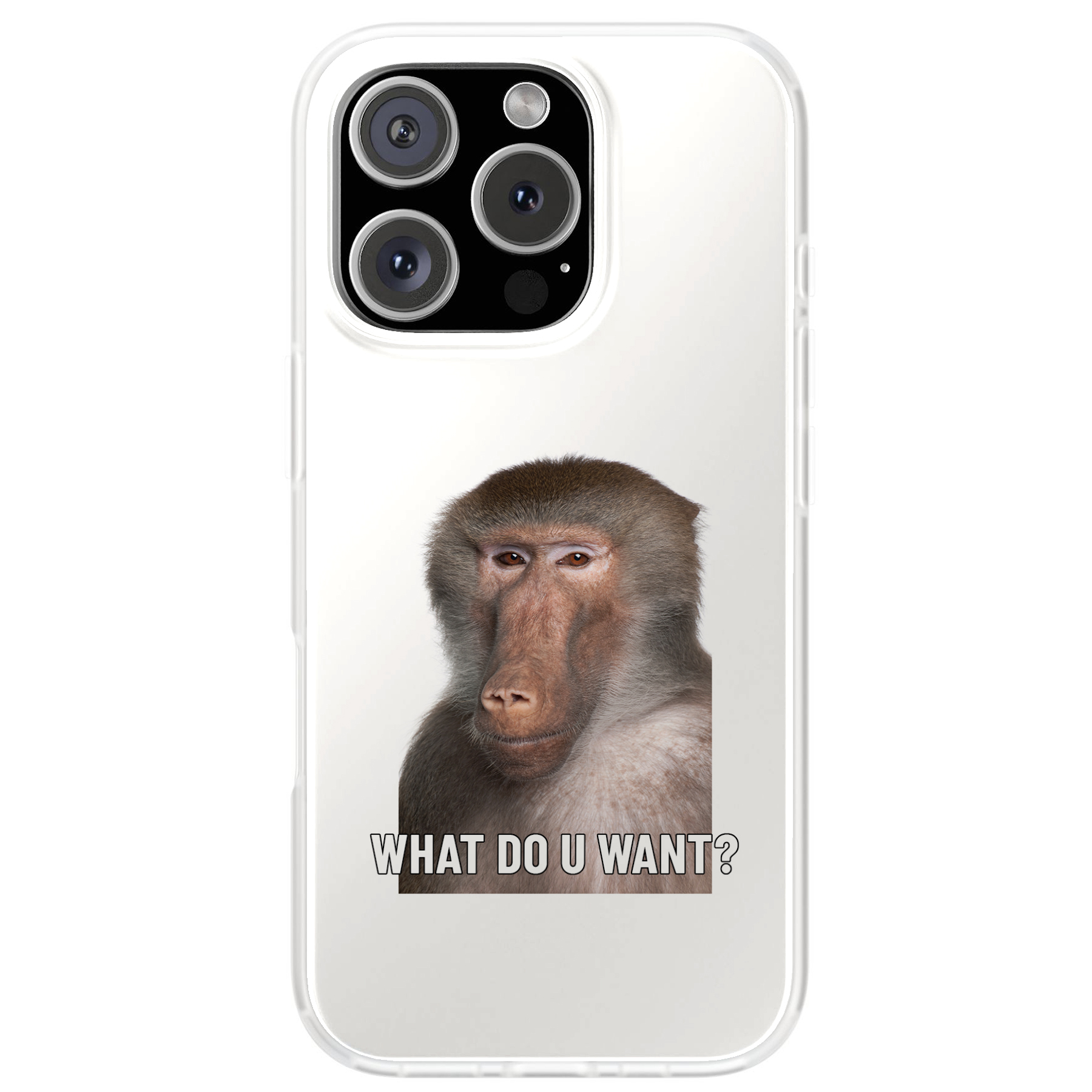 Designer Case For Apple iPhone (16,15,14,13,12,11,X,8,7),Meme Monkey 4 Print