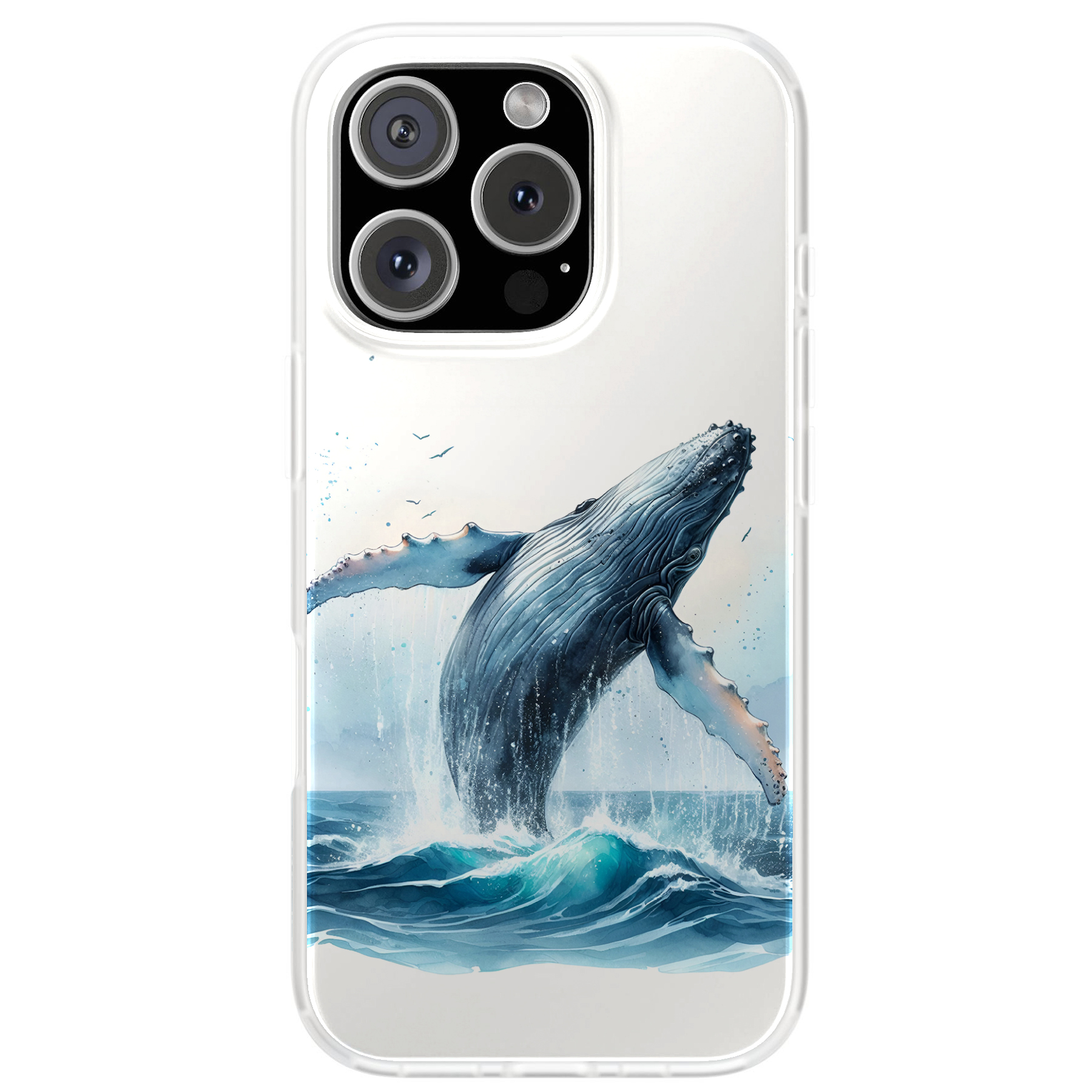 Design Case For Apple iPhone (16,15,14,13,12,11,X,8,7),Humpback Whale1 Print