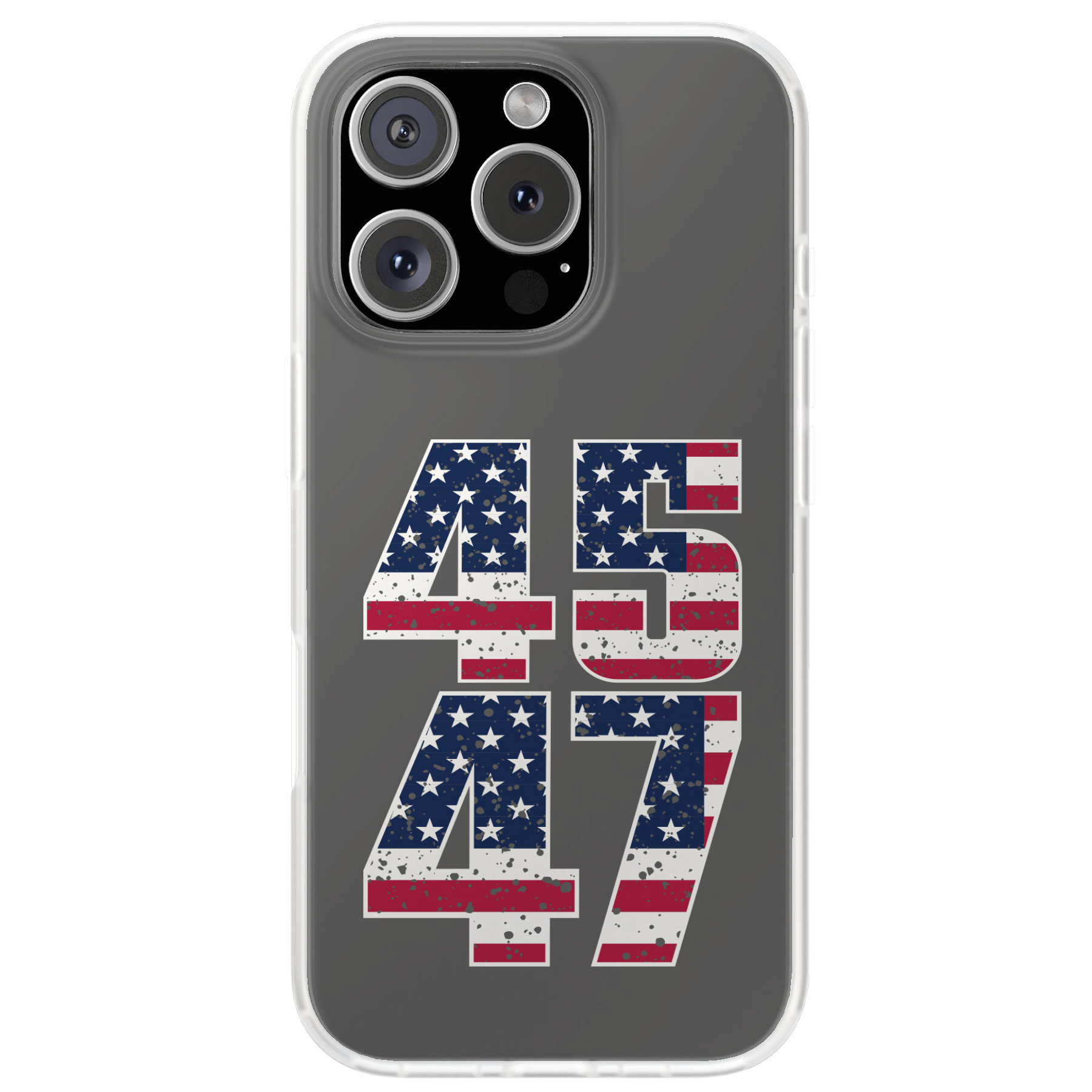 Graphic Case For Apple iPhone (16,15,14,13,12,11,X,8,7),Trump 45 47 Print