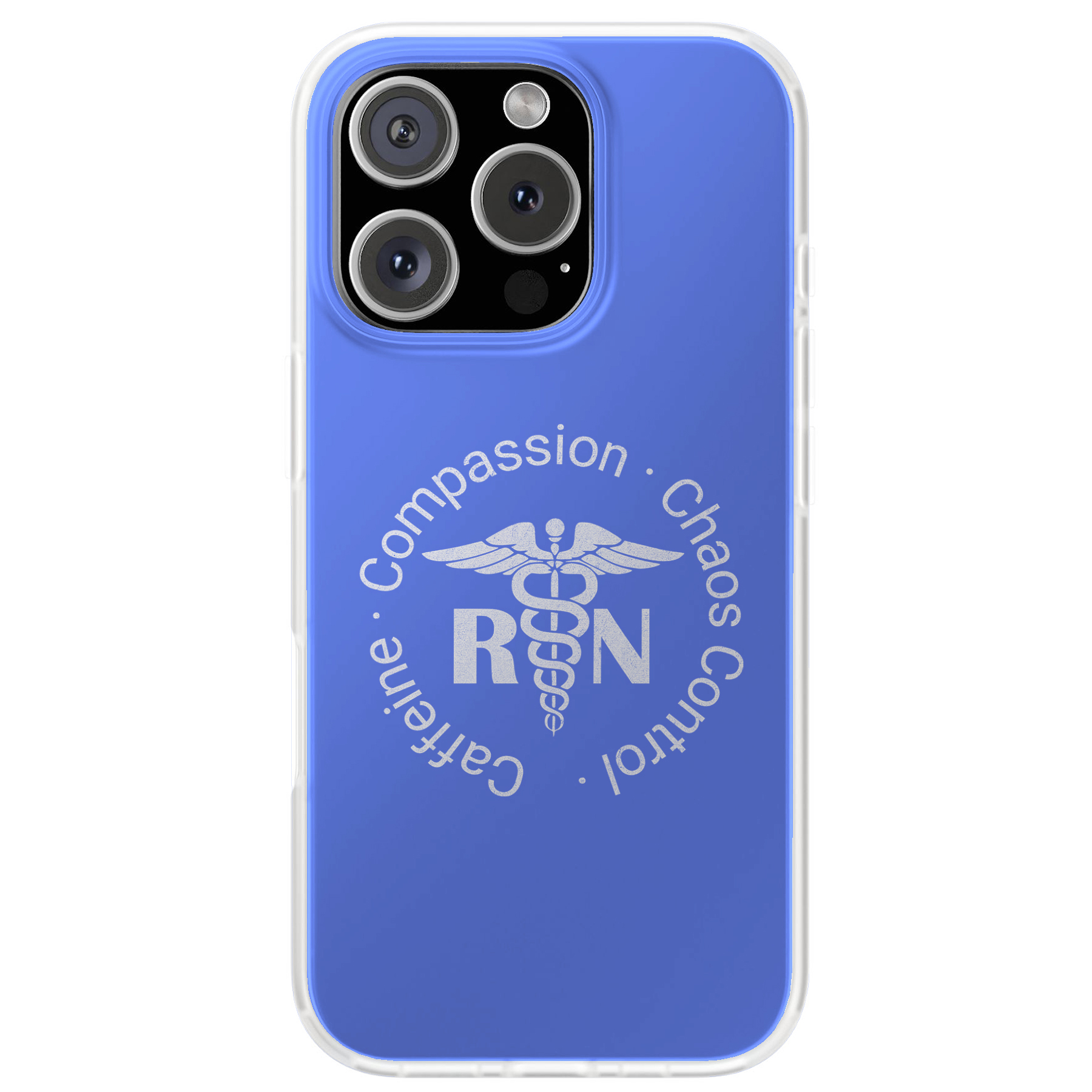 Design Hülle für Apple iPhone (16,15,14,13,12,11,X,8,7),RN Krankenschwester Koffein Druck - Bild 6 von 8