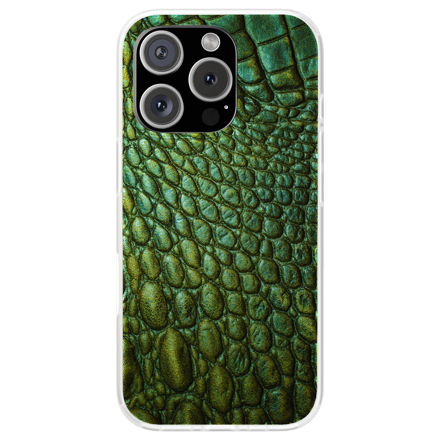 Designer Case For Apple iPhone (16,15,14,13,12,11,X,8,7),Satin Crocodile Print