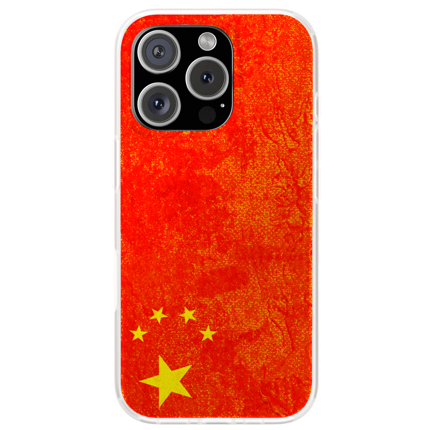 Design Case For Apple iPhone (16,15,14,13,12,11,X,8,7),Old Flag China Print