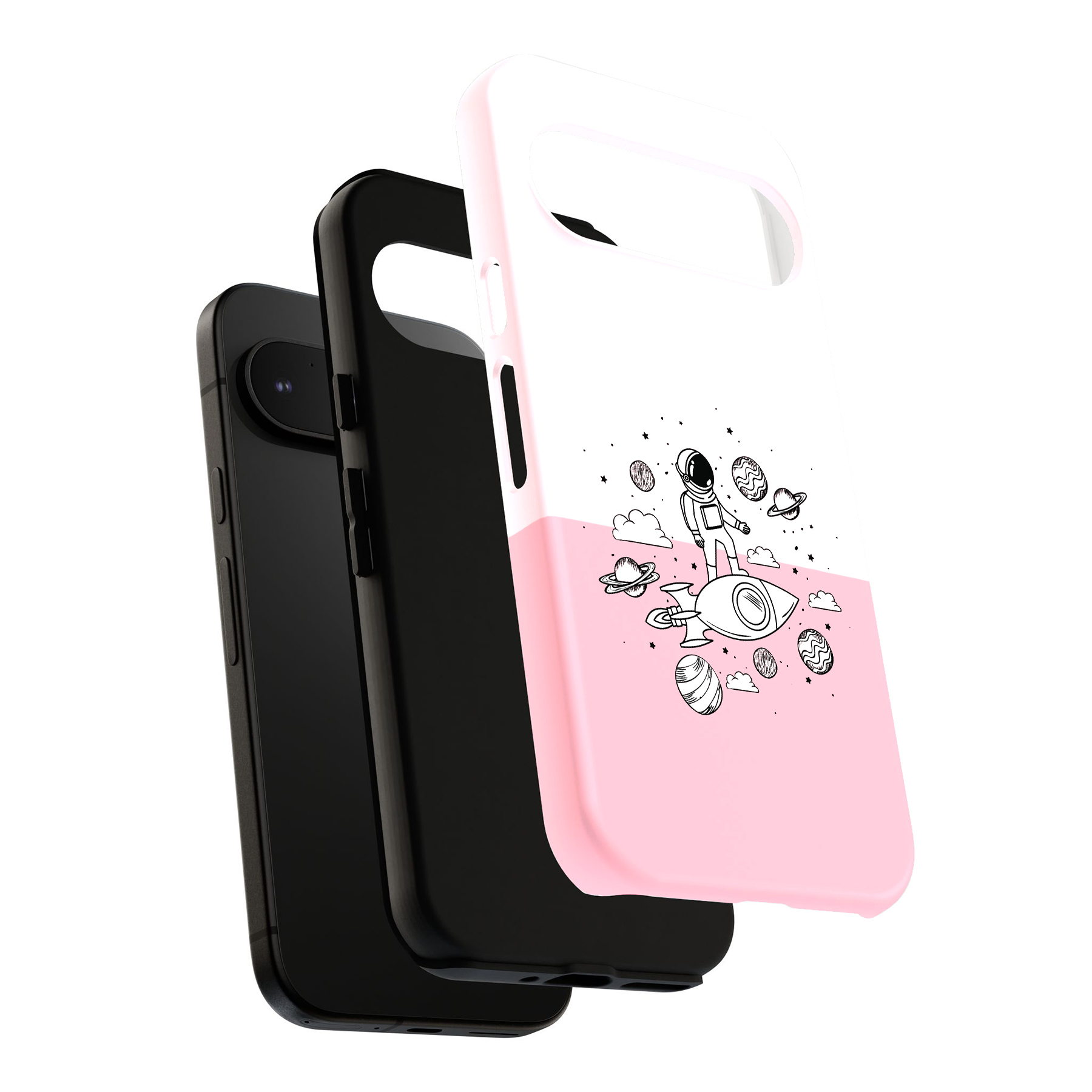 Coque pour Google Pixel (Pixel 9,8,7,6,5,4,4a,3,3a,2),Stars Planets 7 Print - Photo 6/6