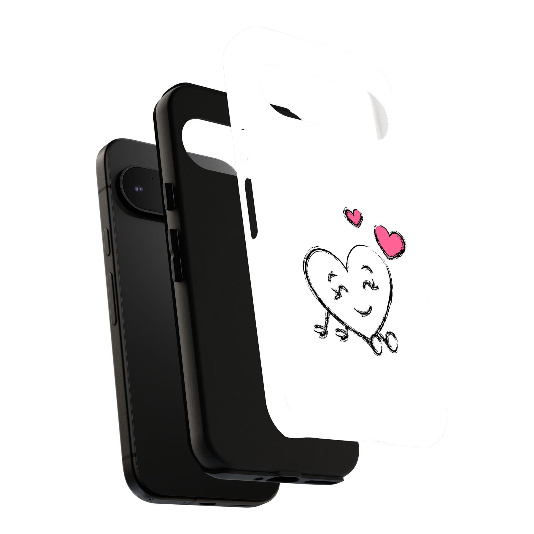 Case For Google Pixel (Pixel 9,8,7,6,5,4,4a,3,3a,2),Heart 1 Print