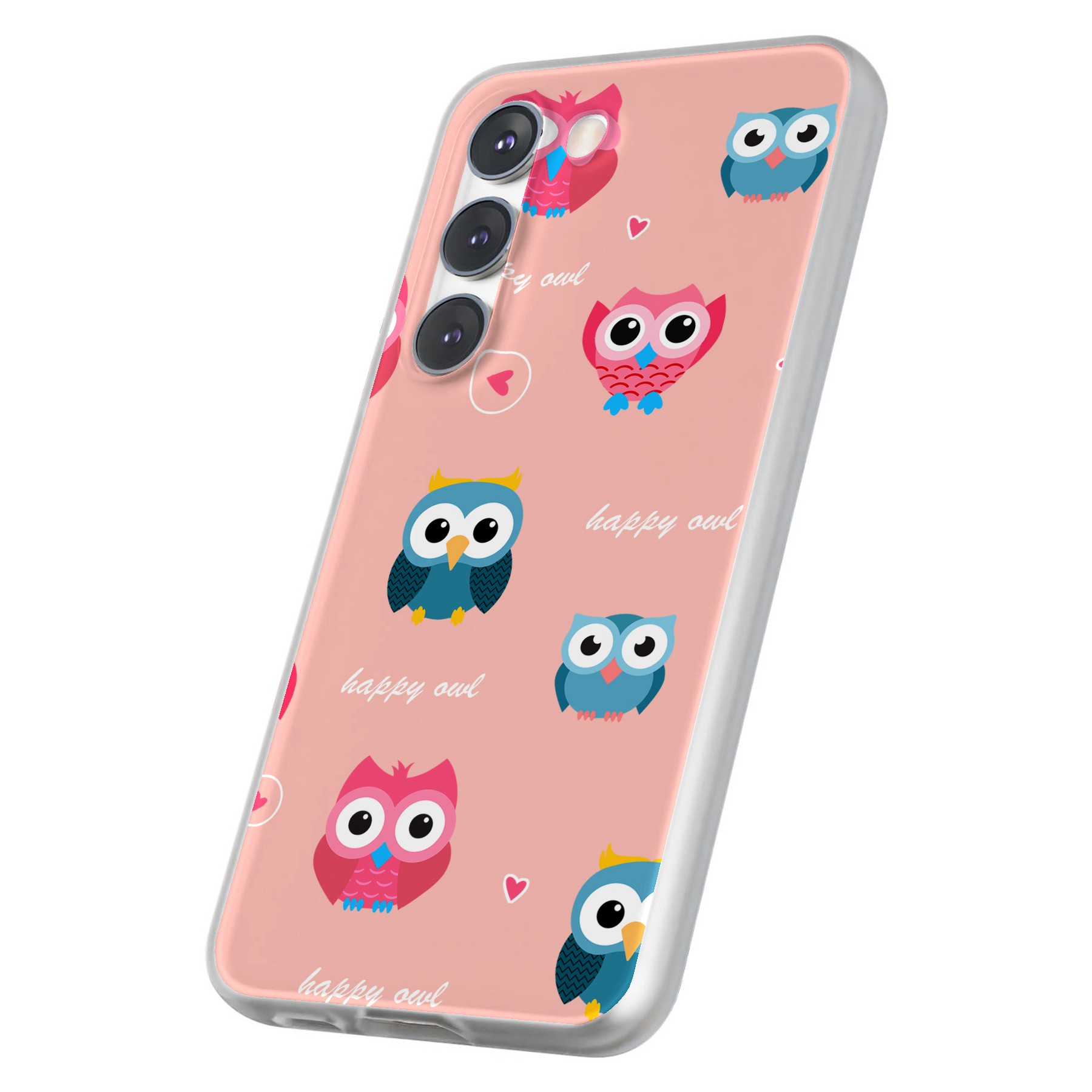 Case For Samsung Galaxy S(S25,S24,S23,S22,S21,S20,S10),Cute Happy Owl Print