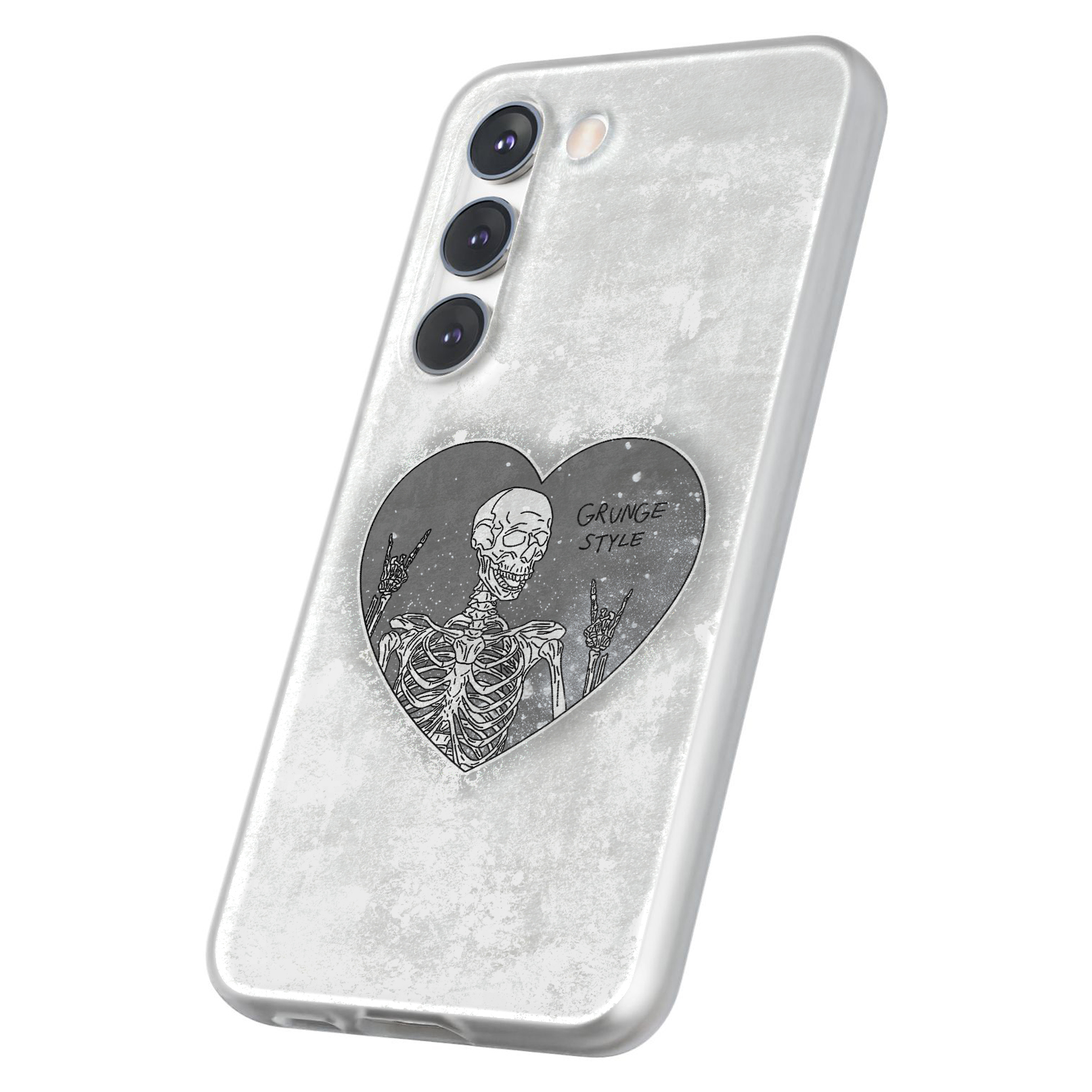 Custodia per Samsung Galaxy S (S25,S24,S23,S22,S21,S20,S10),Skeleton Love Print - Foto 6 di 8