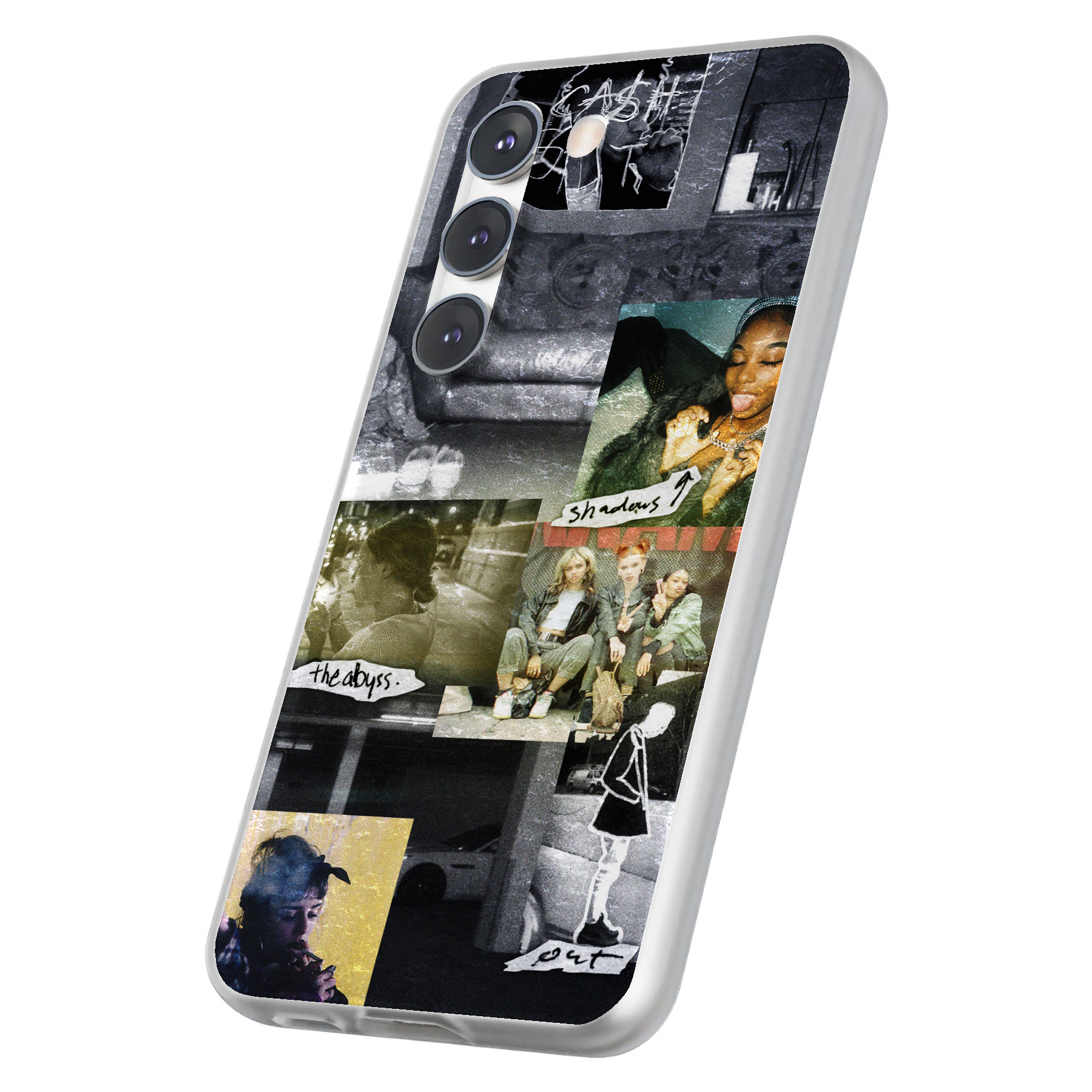 Case For Samsung Galaxy S(S25,S24,S23,S22,S21,S20,S10),Grunge Collage1 Print