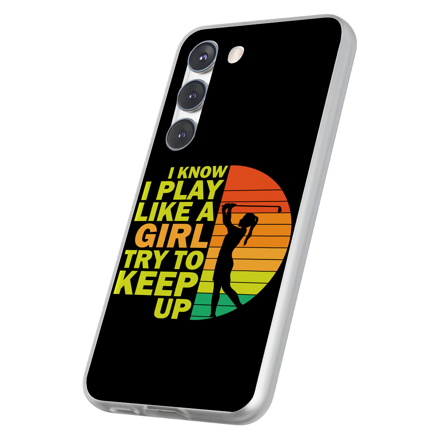 Case For Samsung Galaxy S(S25,S24,S23,S22,S21,S20,S10),Girl Golf Print