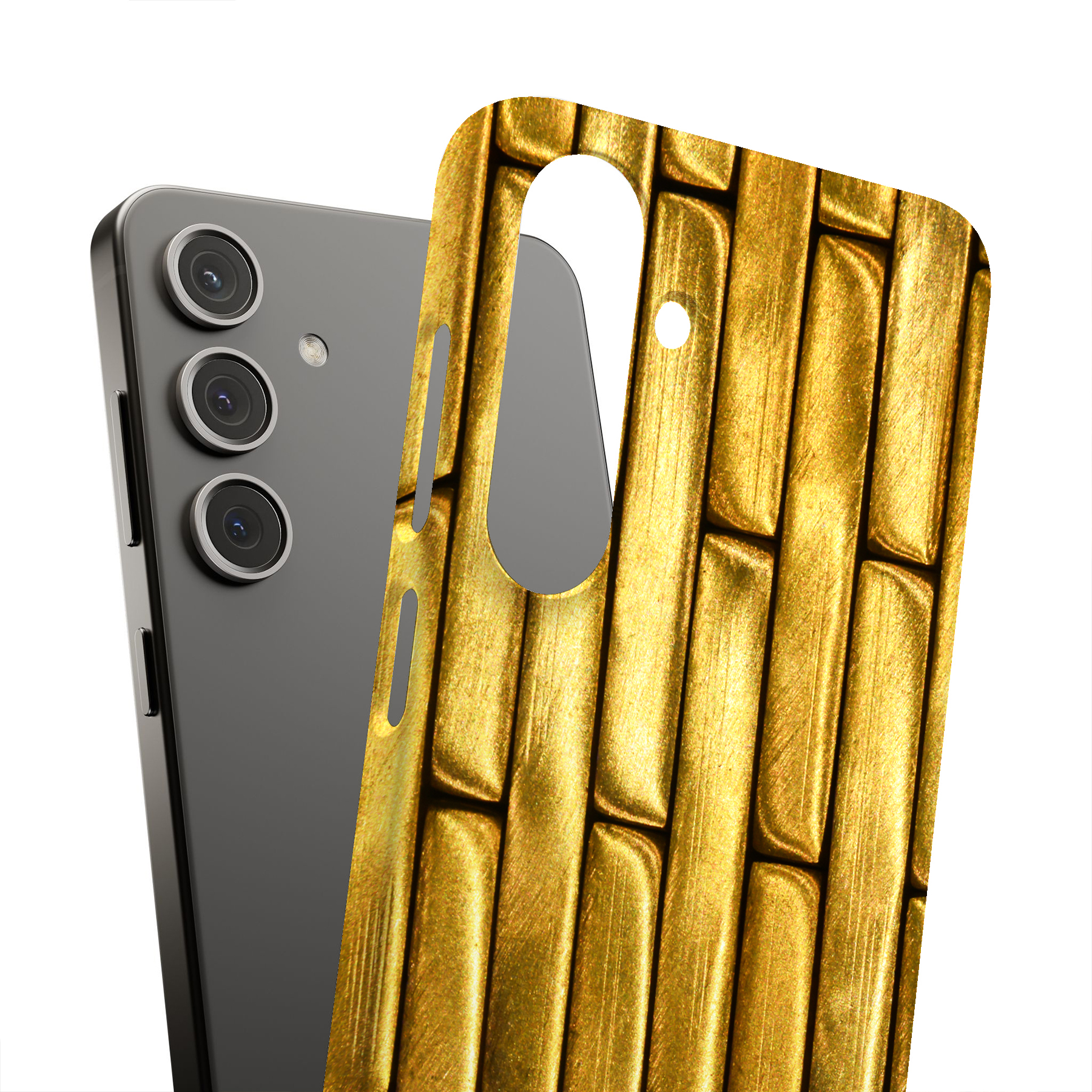 Case For Samsung Galaxy S(S25,S24,S23,S22,S21,S20,S10),Gold Bar 5 Print - Afbeelding 7 van 8