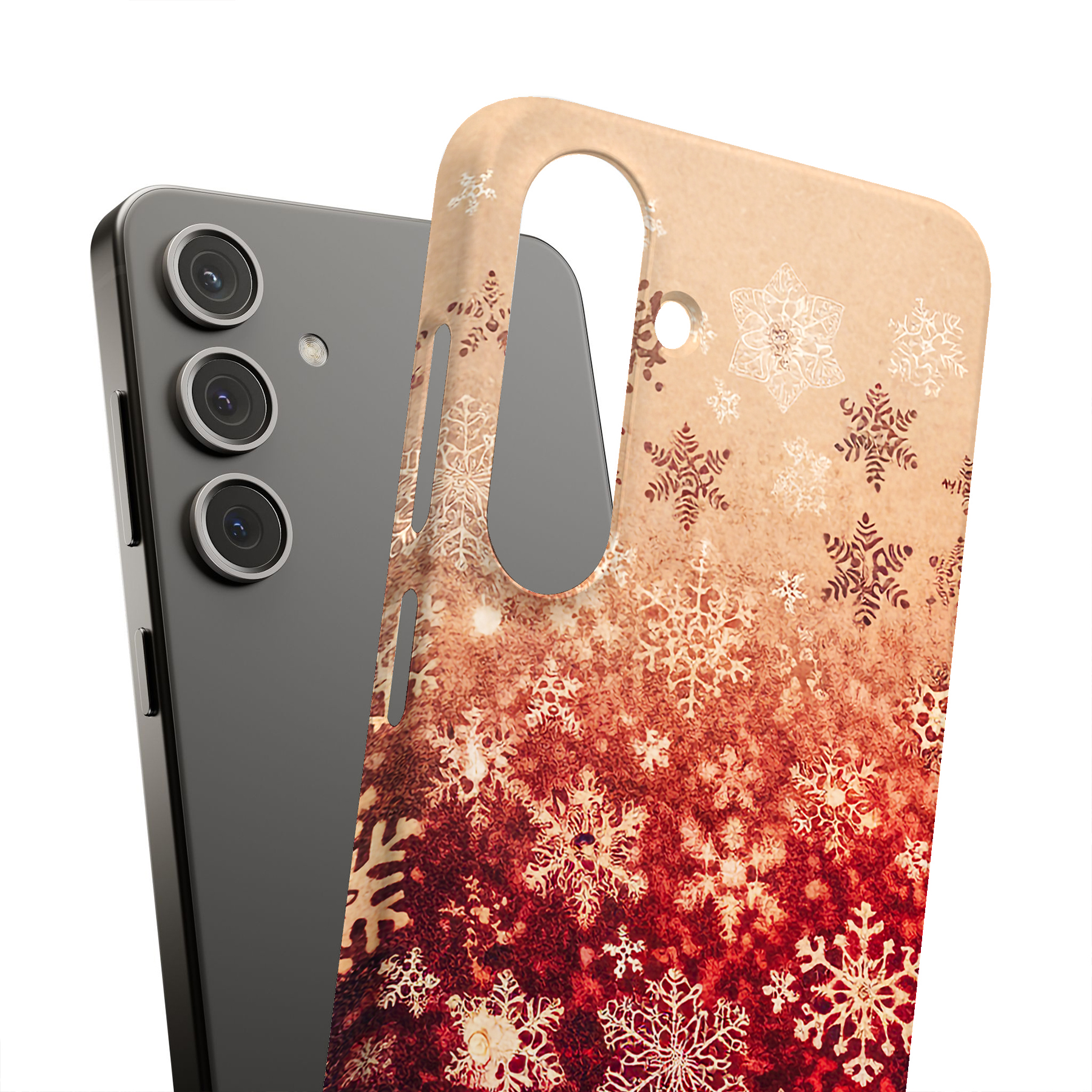 Tuf Case For Samsung Galaxy S(S25,S24,S23,S22,S21,S20),Xmas Snowflake 2 Print