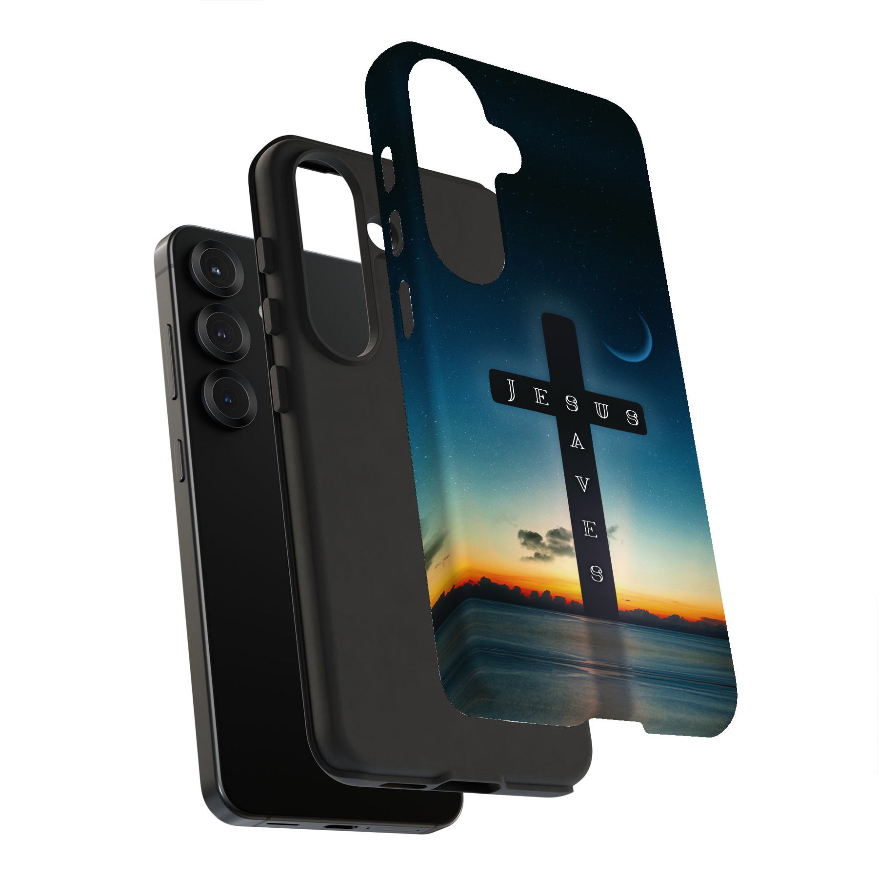 Case For Samsung Galaxy S(S25,S24,S23,S22,S21,S20,S10),Jesus Saves 2 Print - Photo 8 sur 8