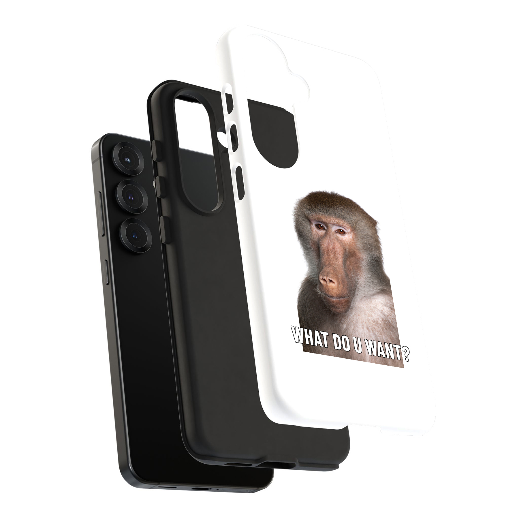 Case For Samsung Galaxy S(S25,S24,S23,S22,S21,S20,S10),Meme Monkey 4 Print - Afbeelding 8 van 8